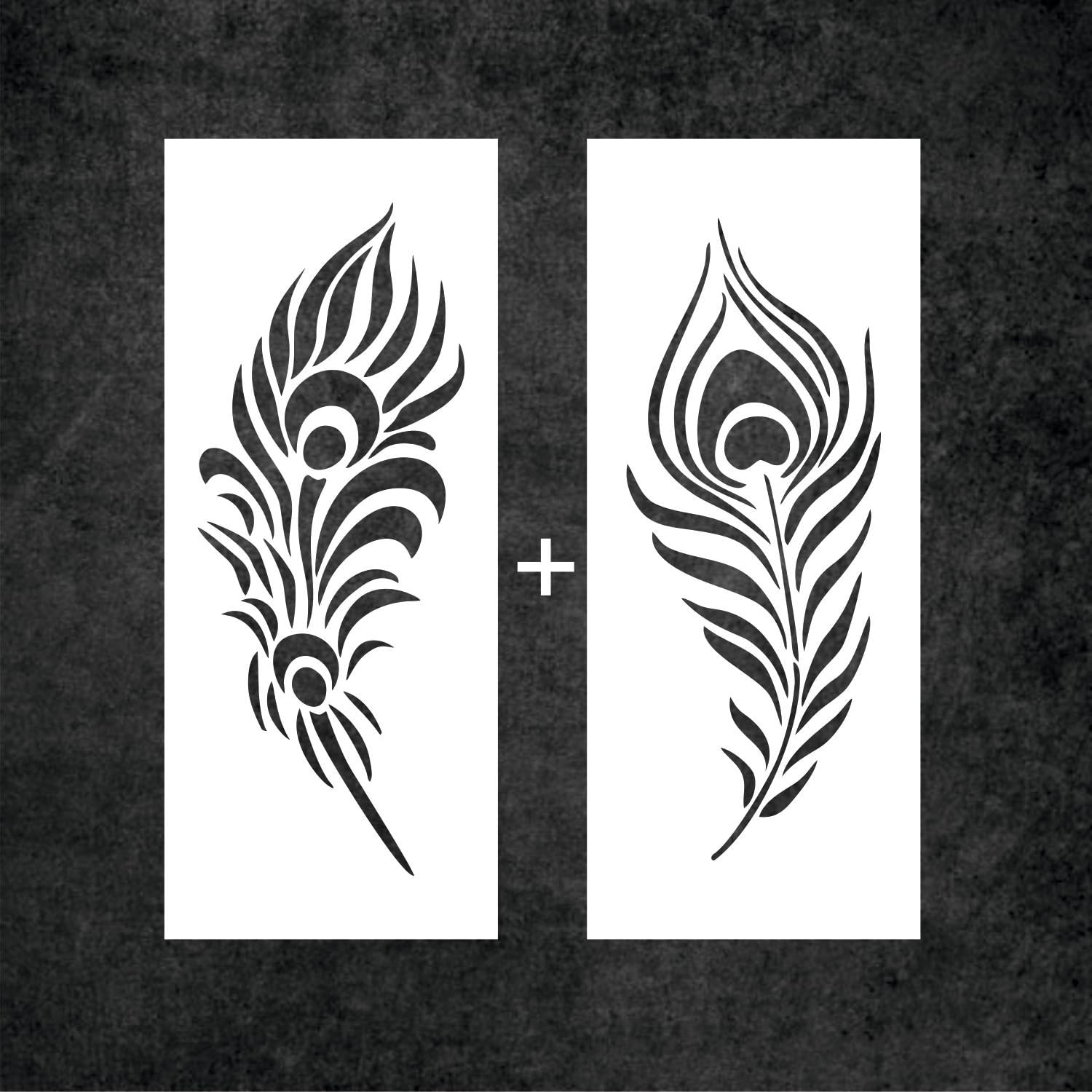 LC Creative Crafts Beautiful Craft Design and Bird Peacock Stencils for Painting on Wood, Canvas, Paper, Fabric and Wall Reusab