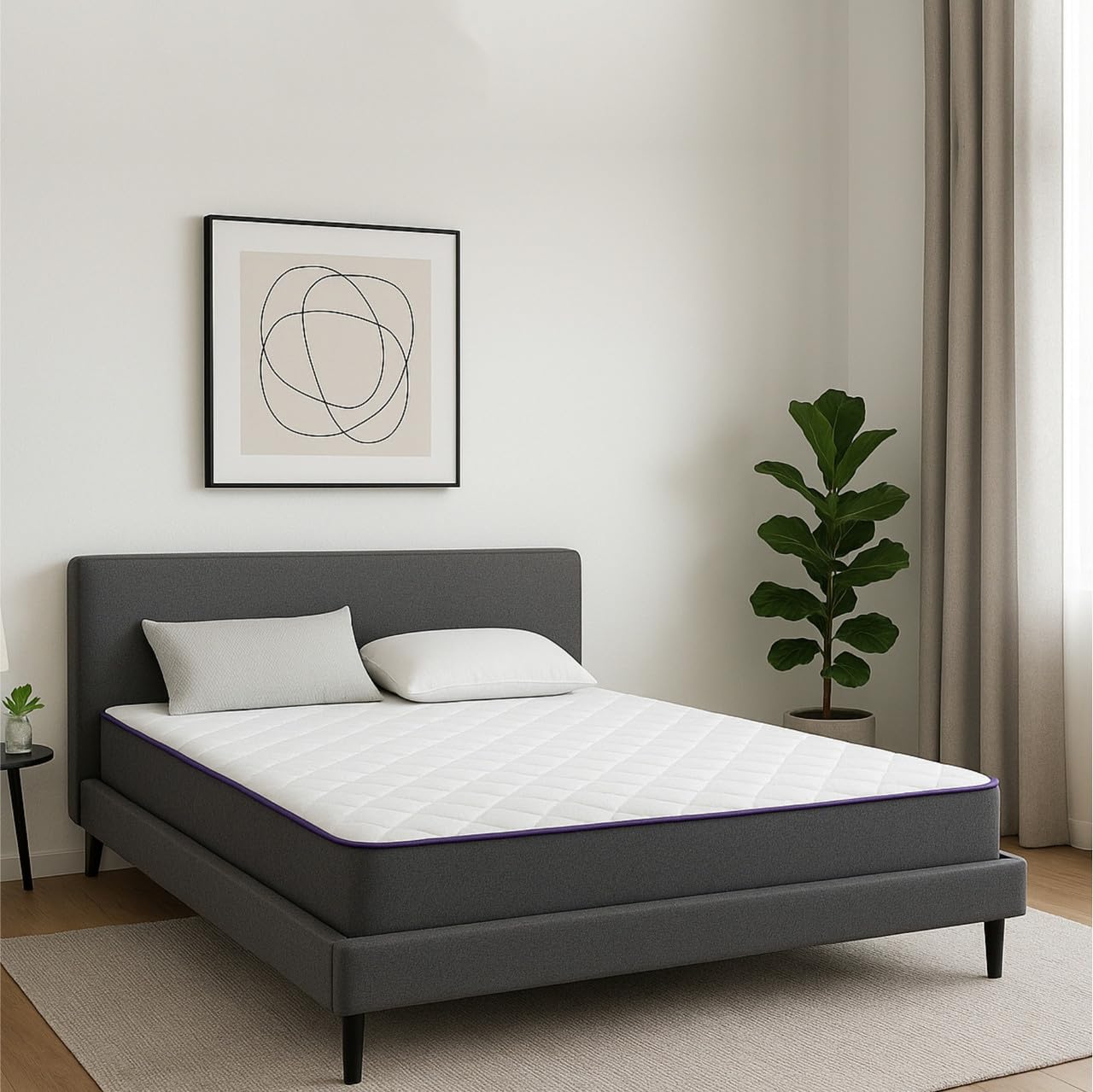 SLEEPSPA Dual Comfort  Hard & Soft  with Comfort Cubes and Rebotech Tech. 5 Inch Double Size High Resilience HR Foam Mattress 