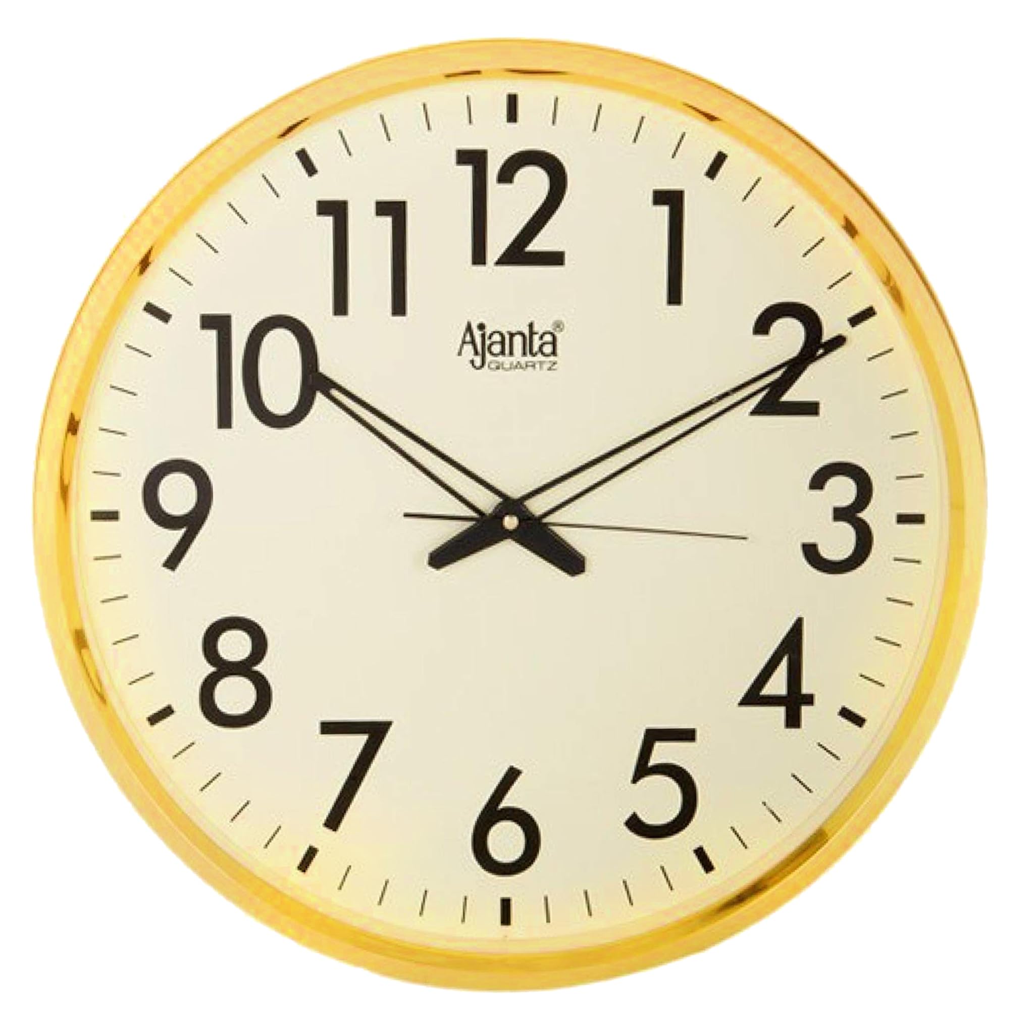 Ajanta Wall Clock For Home And Offices Silent Sweep Movement 13 Inches Analog Wall Clock Wall Watch (Ivory_32 X 32 X 4 Cm), Plas