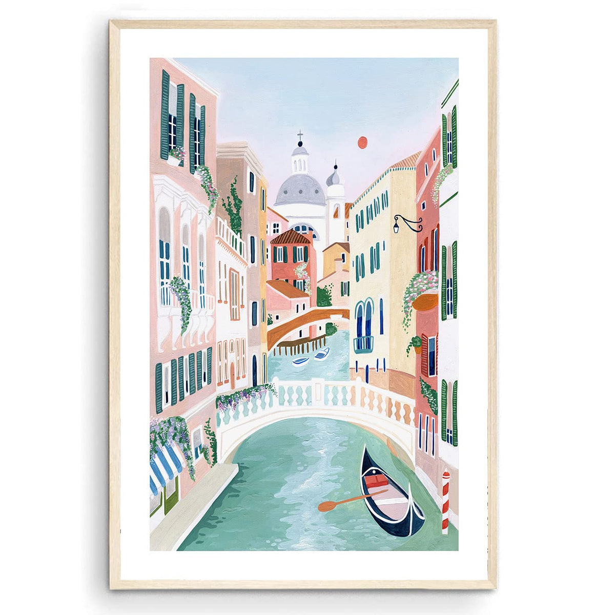 Nationcog Venice Art Print, Venezia Italy Art Print, Venice Painting, Travel Gift, Travel Poster, Engagement, Wedding, Anniversa