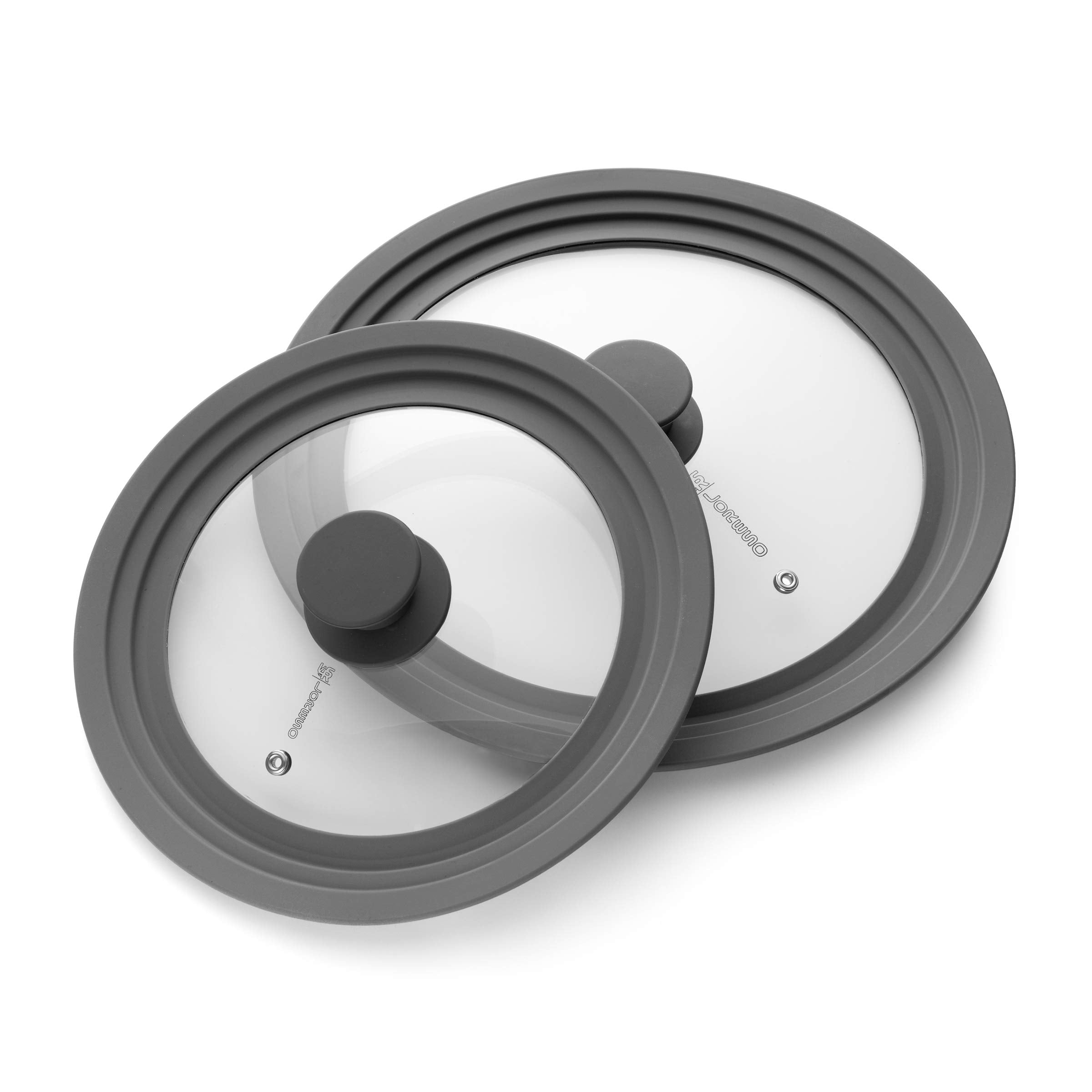 Universal Silicone Glass Lid Set For Pots Pans & Skillet Size 7, 7.5, 8, 8.5, 9, 9.5,10, 10.5,11 & 11.5 '' Inches Tempered Glass