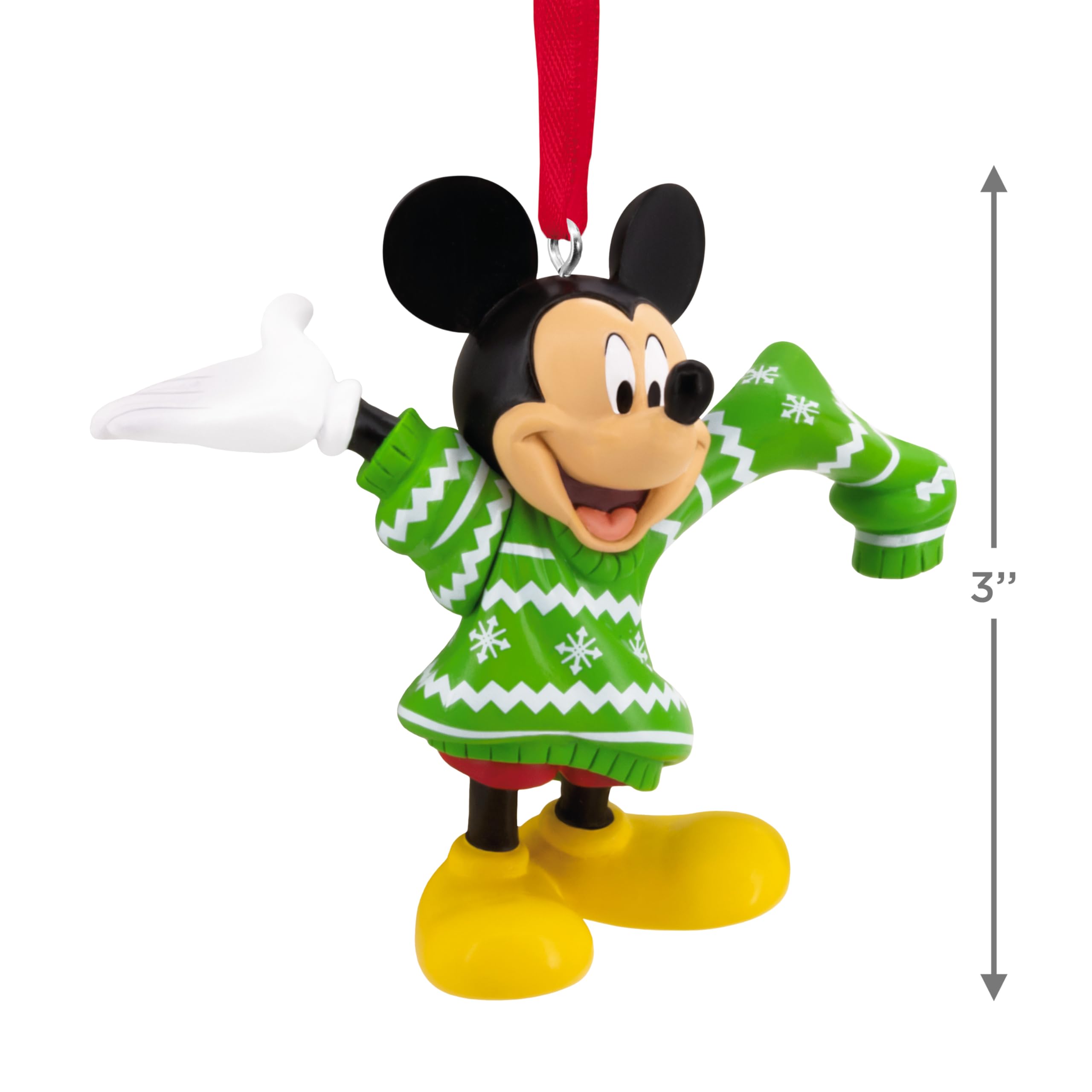 Hallmark Disney Mickey Mouse in Christmas Sweater Christmas Ornament, Gifts for Disney Fans