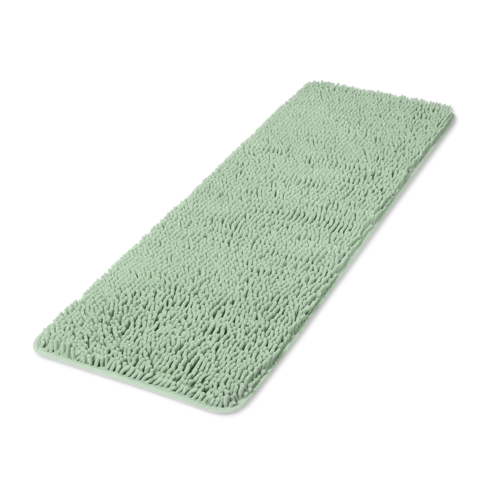 Yeaban Sea Foam 47 X 17 Bathroom Rug - Thick Chenille Bath Mats | Absorbent And Washable Bath Rug Non-Slip, Plush Rugs For Bathr
