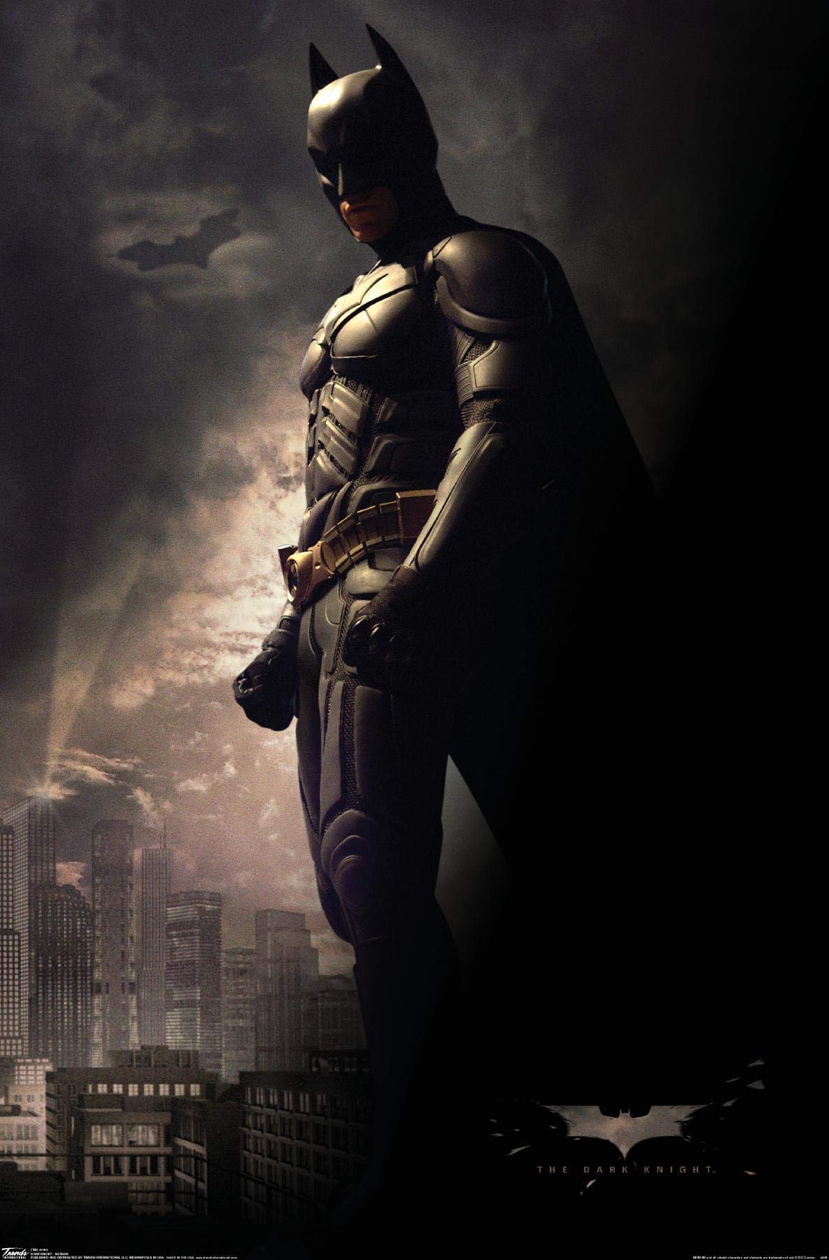 Trends International Dc Comics Movie - The Dark Knight - Batman In The Shadows Wall Poster, 14.725'' X 22.375'', Premium Unframe