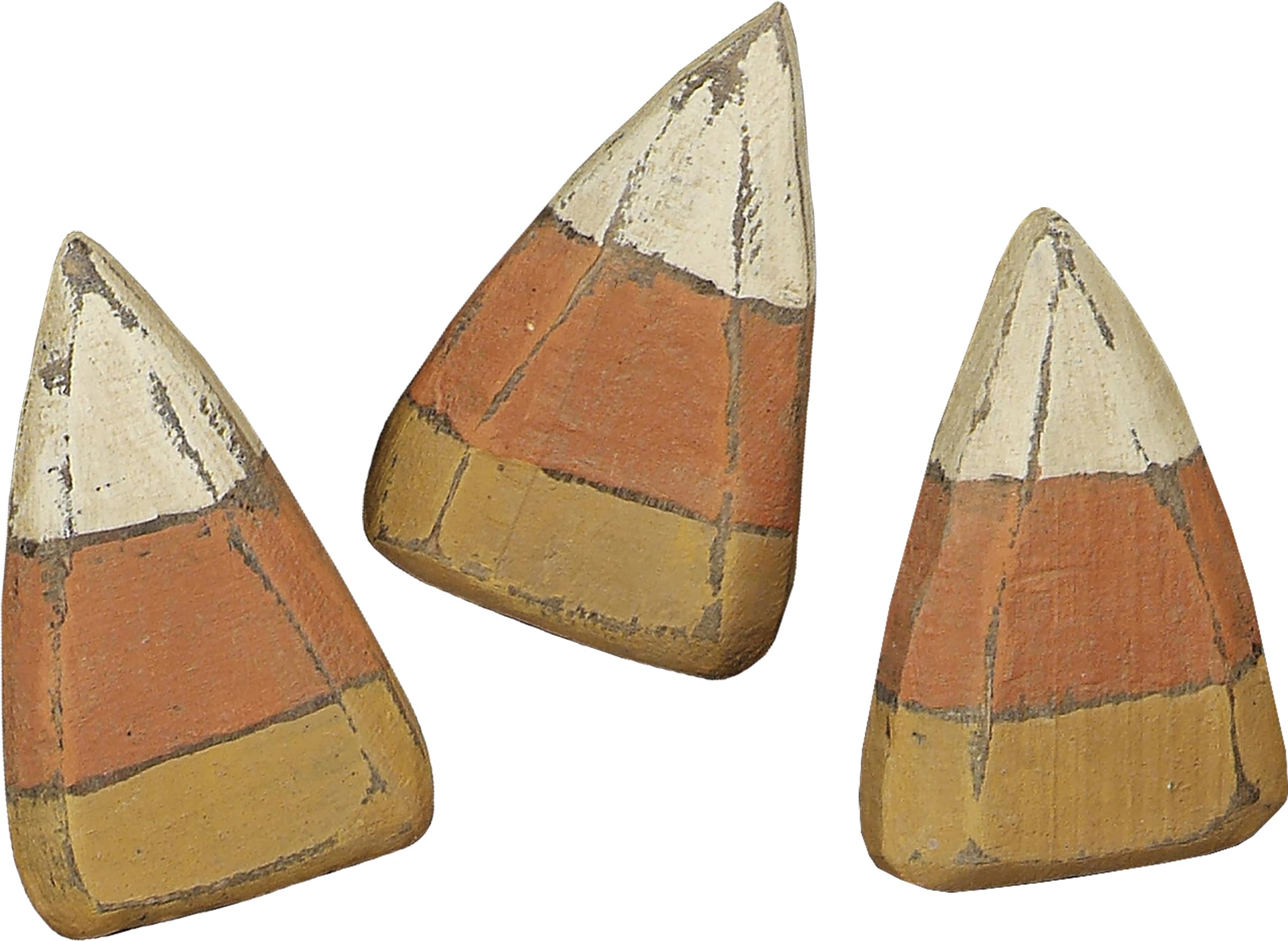 Primitivest by Kathy Wooden Candy Corn 3 Tall Set of 6