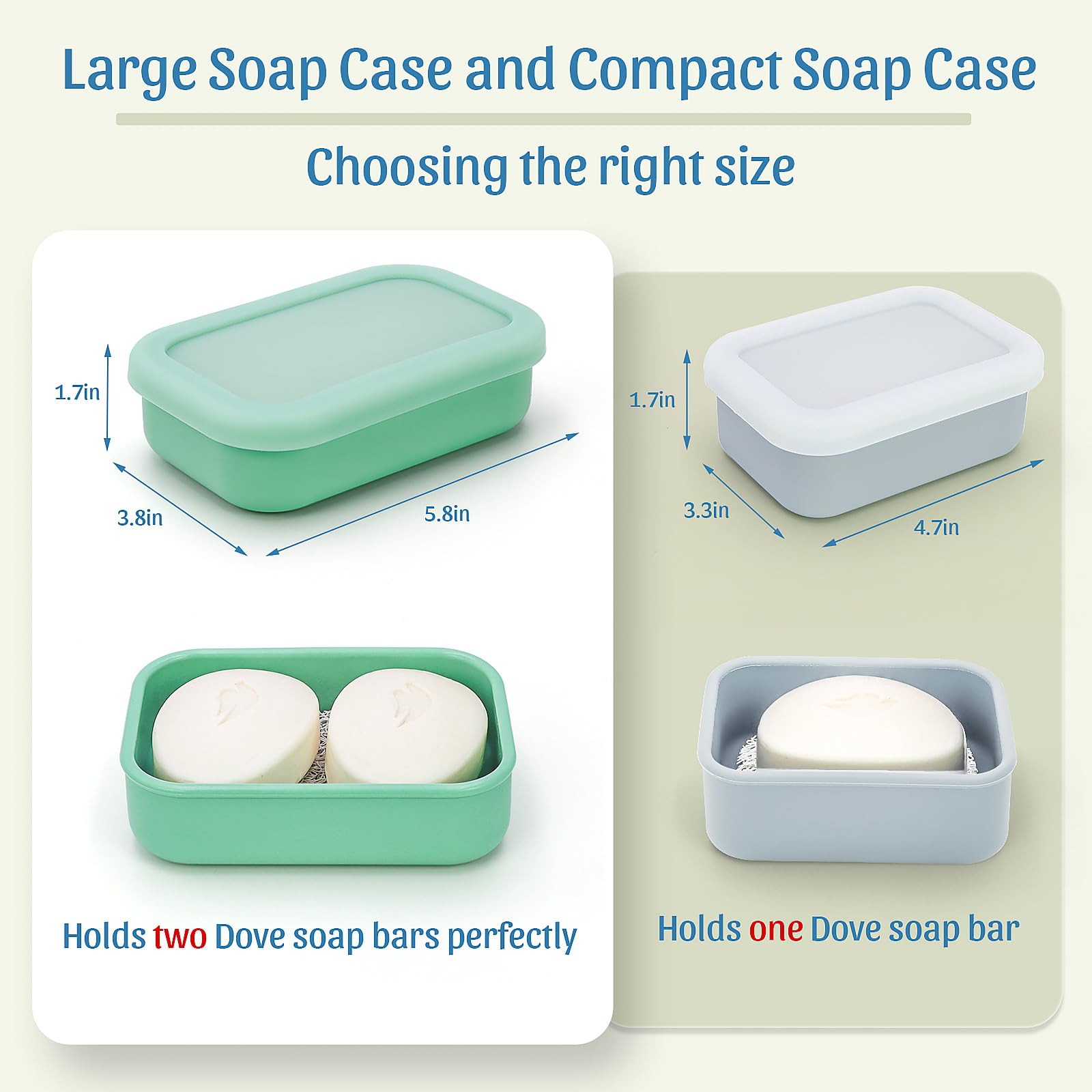 Enhanced Leak Proof Travel Soap Container, Large Shampoo Bar Travel Case, Bar Soap Holder With Drainage Layer, Portable Soap Tra