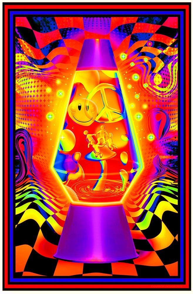 Studio B Lava Flow - Flocked - Blacklight Poster - 24'' X 36''