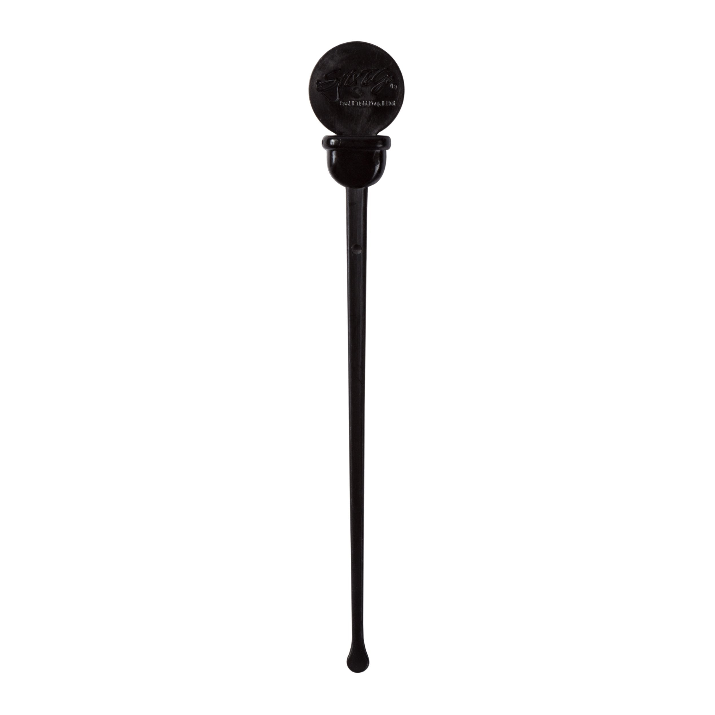 Stixtogo 4.75'' Black Stir N Plug Stix For Disposable Lids, Package Of 200