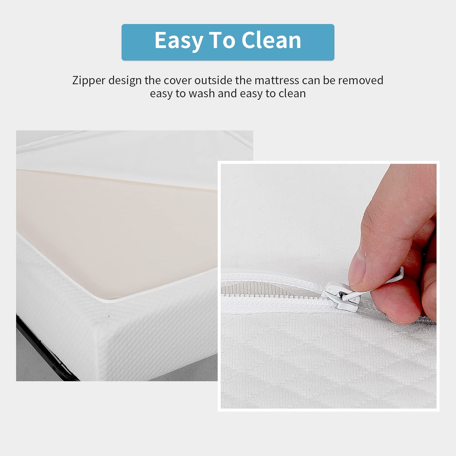 PayLessHere 6 Inch Queen Gel Memory Foam Mattress Fiberglass Free/CertiPUR-US Certified/Bed-in-a-Box/Cool Sleep & Comfy Support