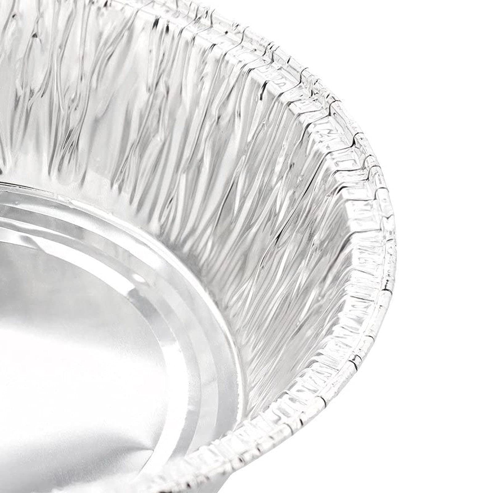 Juvale 100 Pack Mini Individual Pot Pie Pans, Round Disposable Aluminum Tins For Small Business, Catering, Baking, And Cafes (5