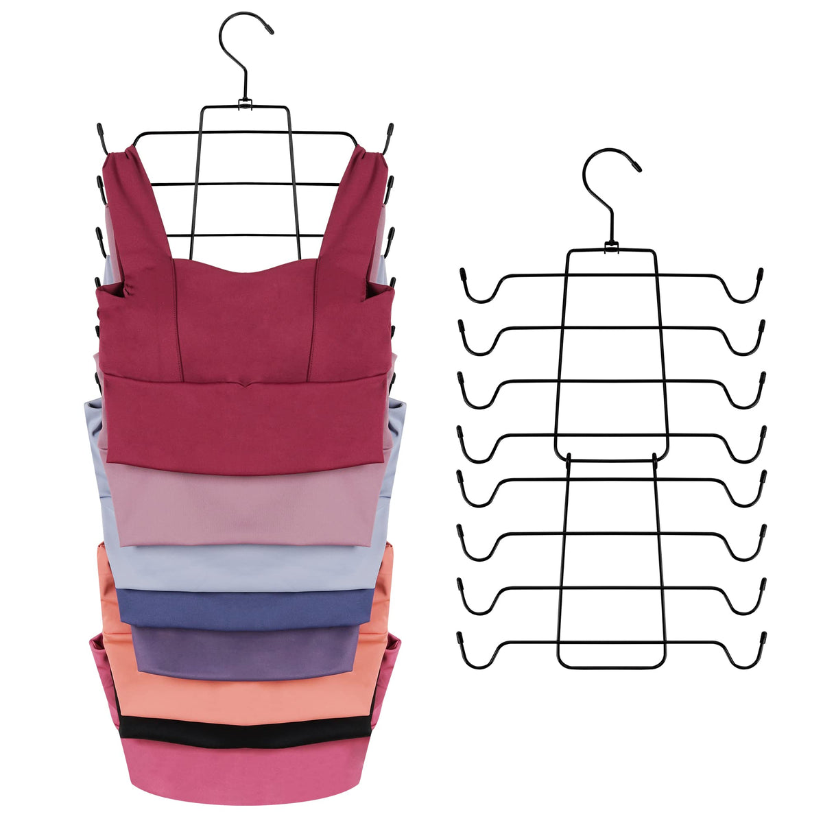 Zedodier Tank Top Hanger, 2 Pack Space Saving Bra Hangers, Non-Slip Hanging Sport Bras Holder, Closet Organizers And Storage For