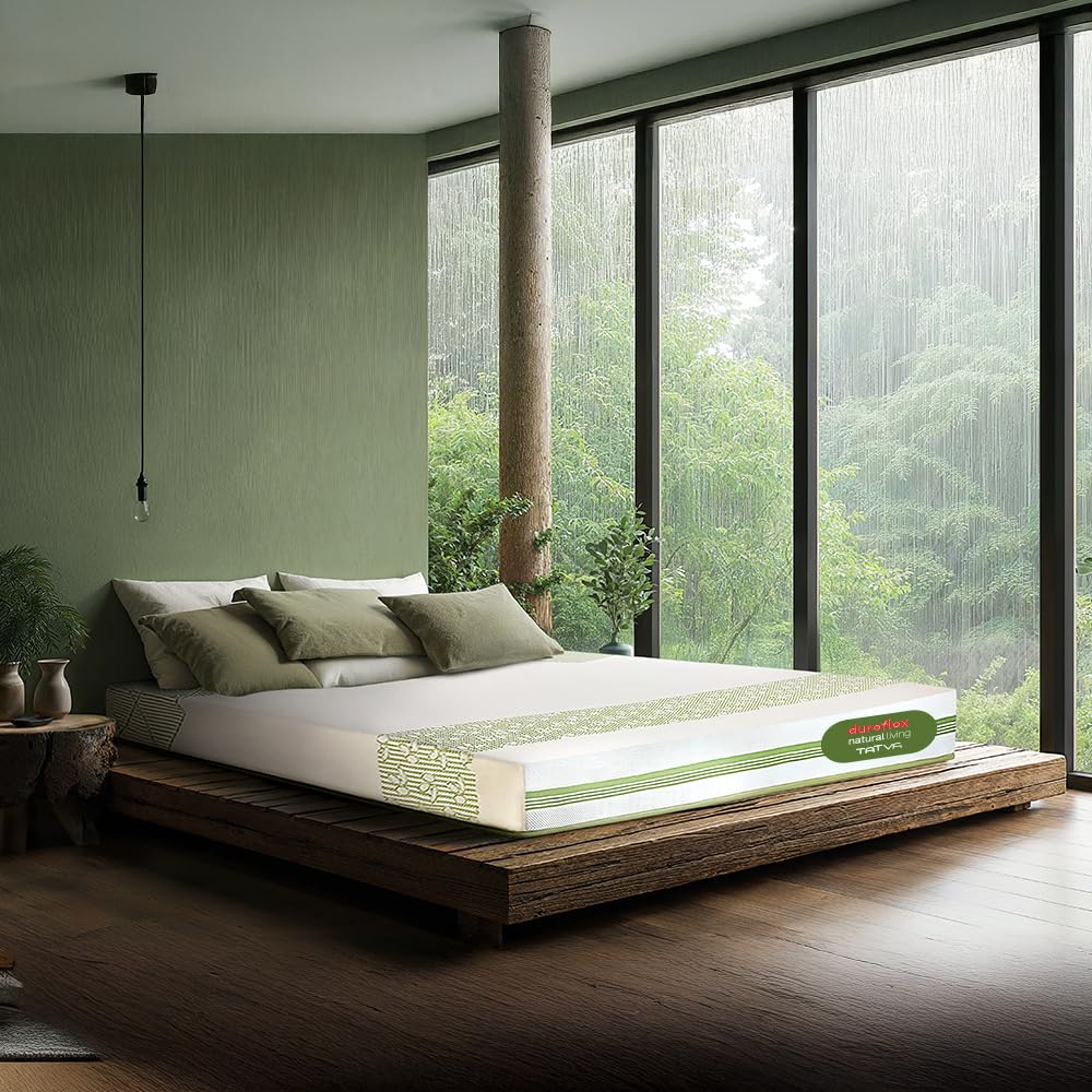 Duroflex Tatva  Organic Cotton Fabric 6 Inch King Size Coir Mattress (78x72x6 Inch)