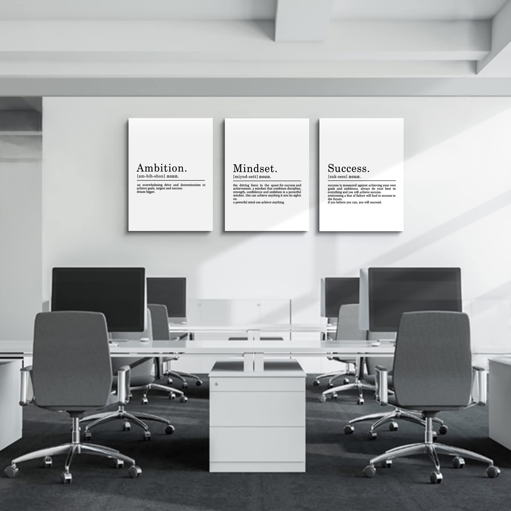 Inspirational Canvas Painting Wall Art -Ephany Art - Mindset Quotes Prints, Ambition Letters Poster, Motivational Wall Art, Succ