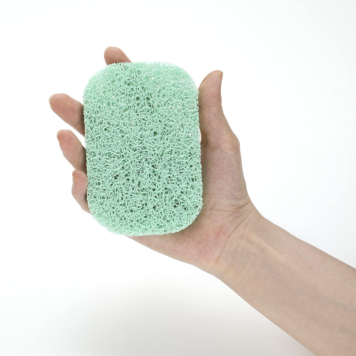 Snowkingdom 4 Pack Green Soap Saver Draining Lift Pad 2.9 '' x 4.5 '' PVC BPA-free Non-Slip Durable