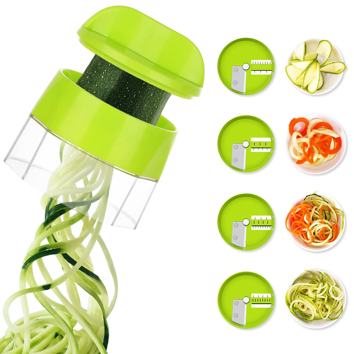 Spiralizer For Veggies, 4 In 1 Zoodles Spiralizer, Zucchini Noodle Maker, Zucchini Spiralizer For Veggies Noodles