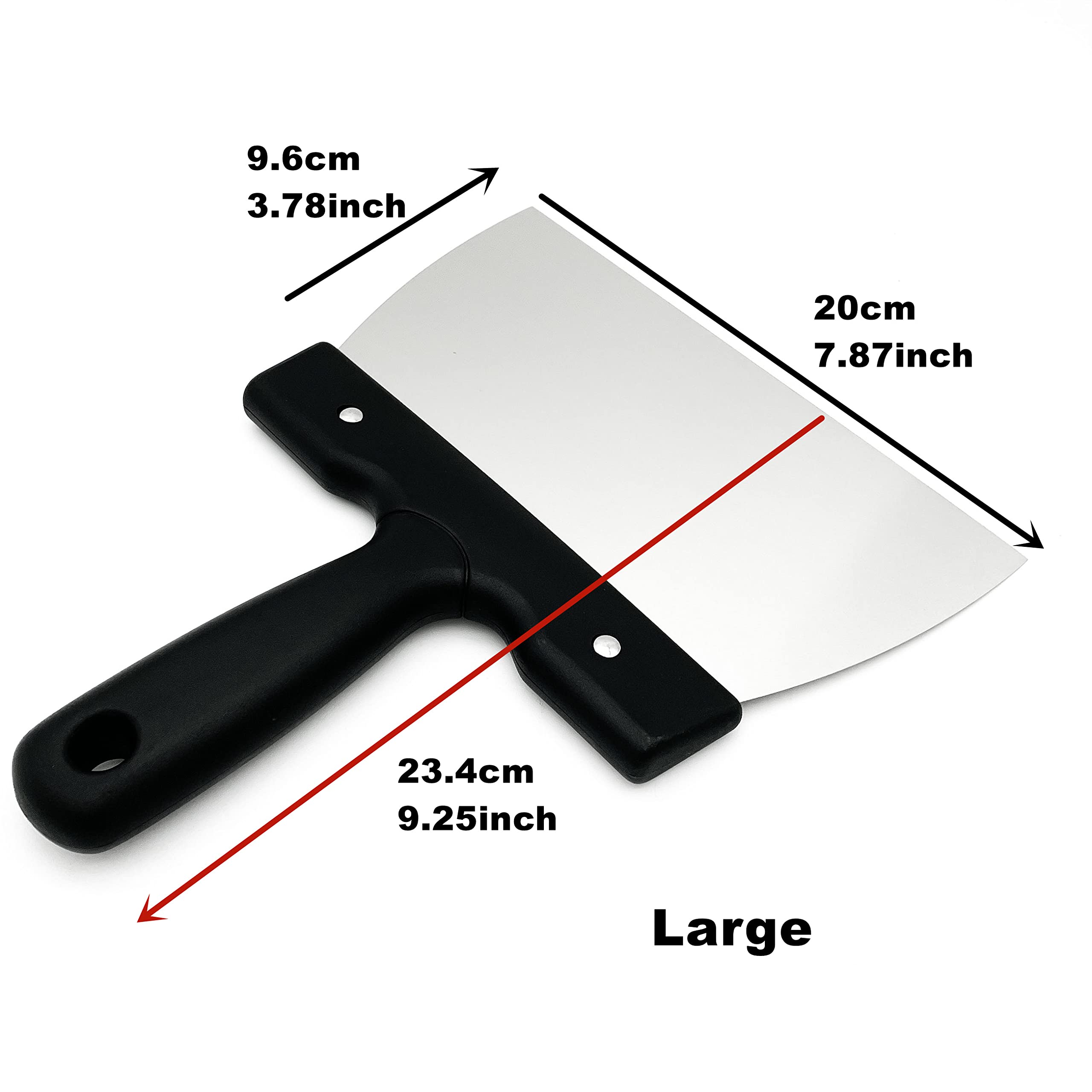 Coating Spatula For Chocolate Scraper Chocolate Thermostat Spatula Stainless Steel Dough Scraper 7.9Inch (Large 20Cm)
