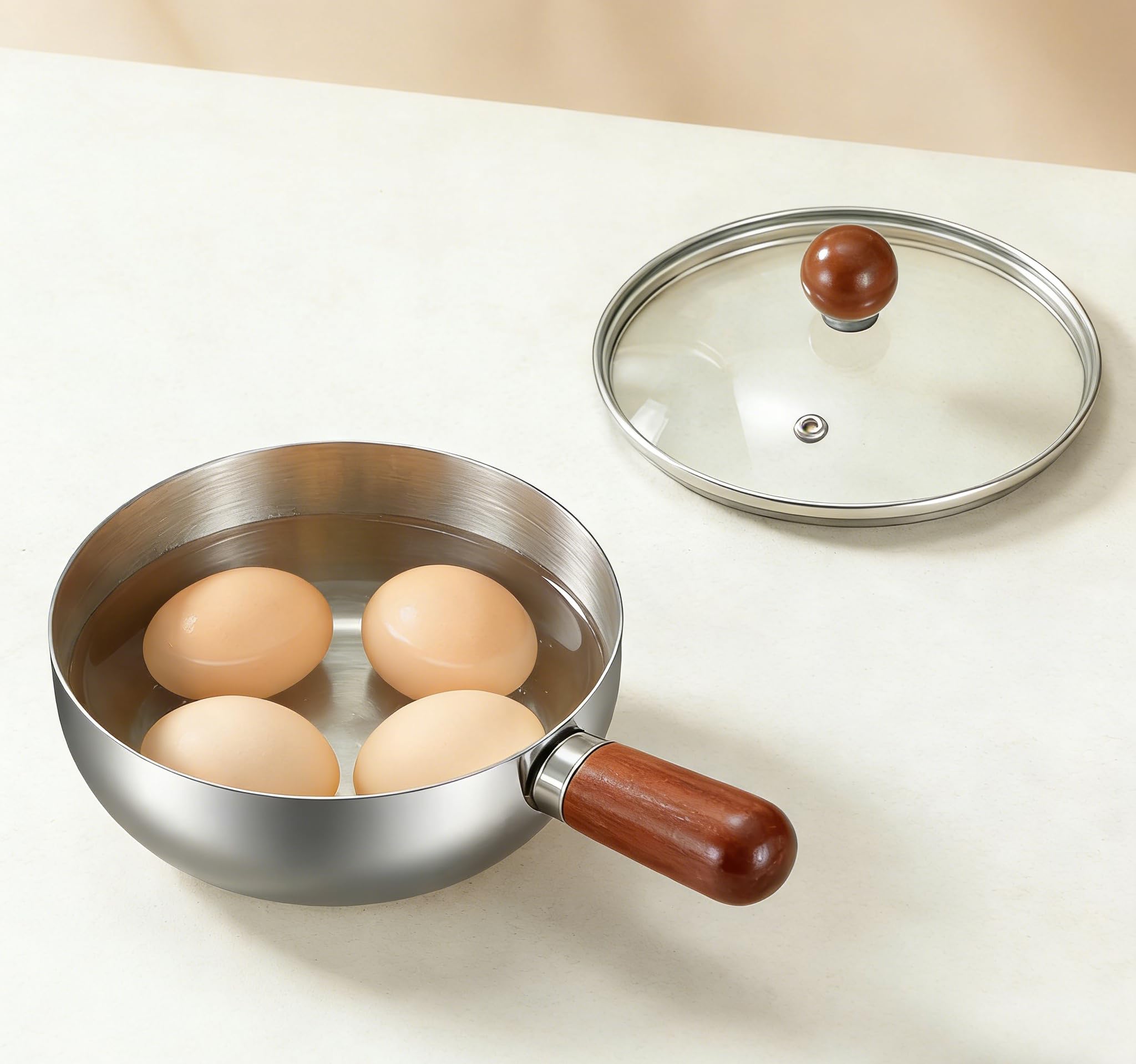 Small Saucepan with Lid, 1 qt TriPly Stainless Steel Pot with StayCool Handle & All Cooktop Compatibility (Gas, Ceramic, Elect