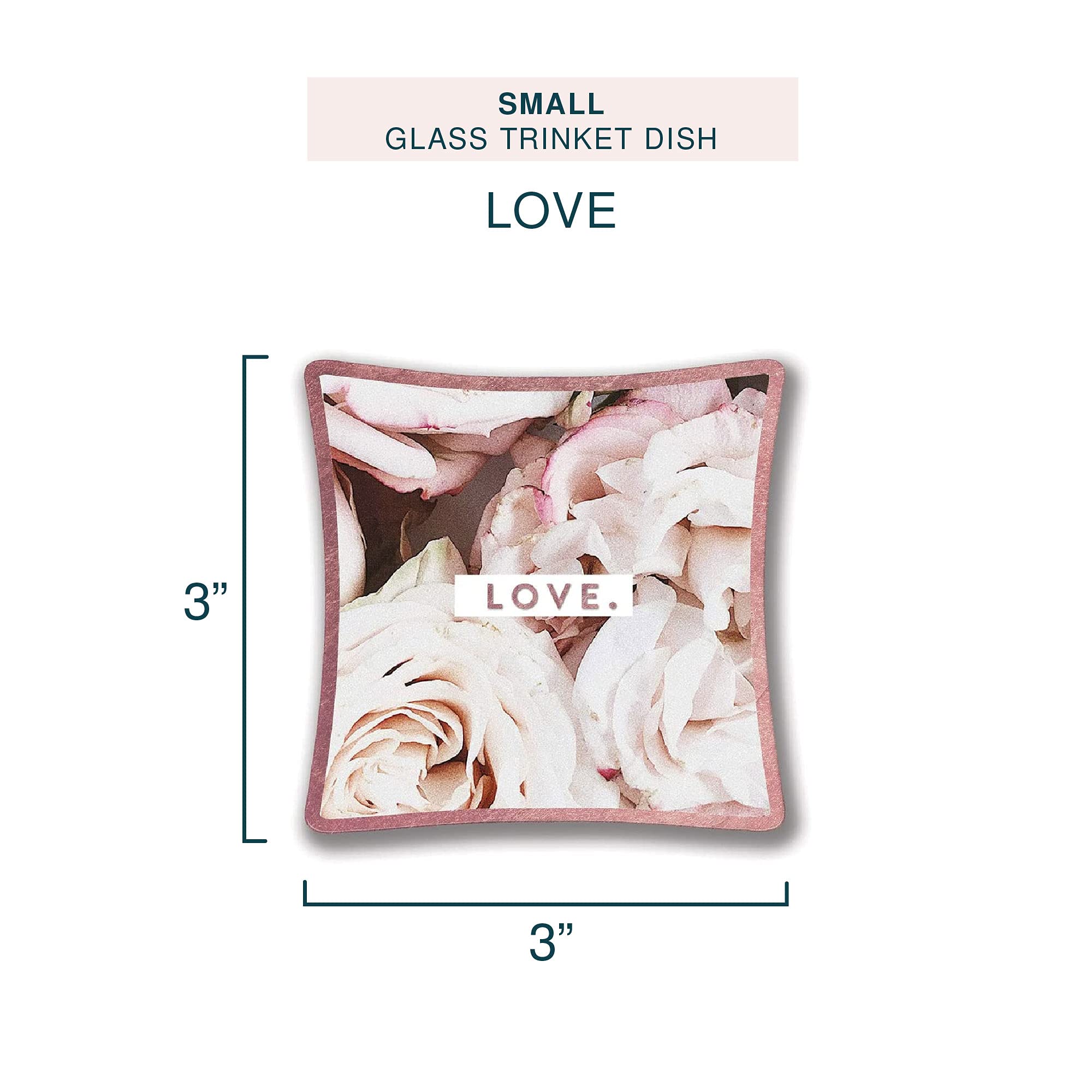 Studio Oh! Glass Trinket Dish, Love