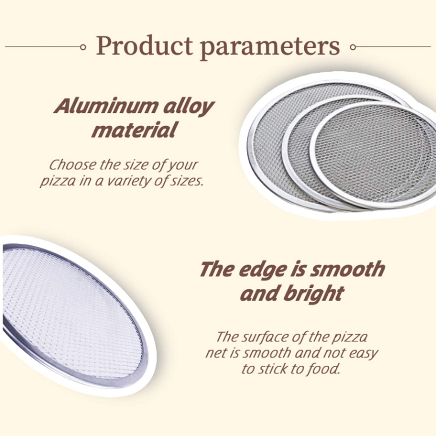 6 Packs Aluminum Alloy Pizza Pan With Holes, 9 Inch Commercial Grade Pizza/Baking Screen For Oven Round Pizza Crisper Tray Pizza
