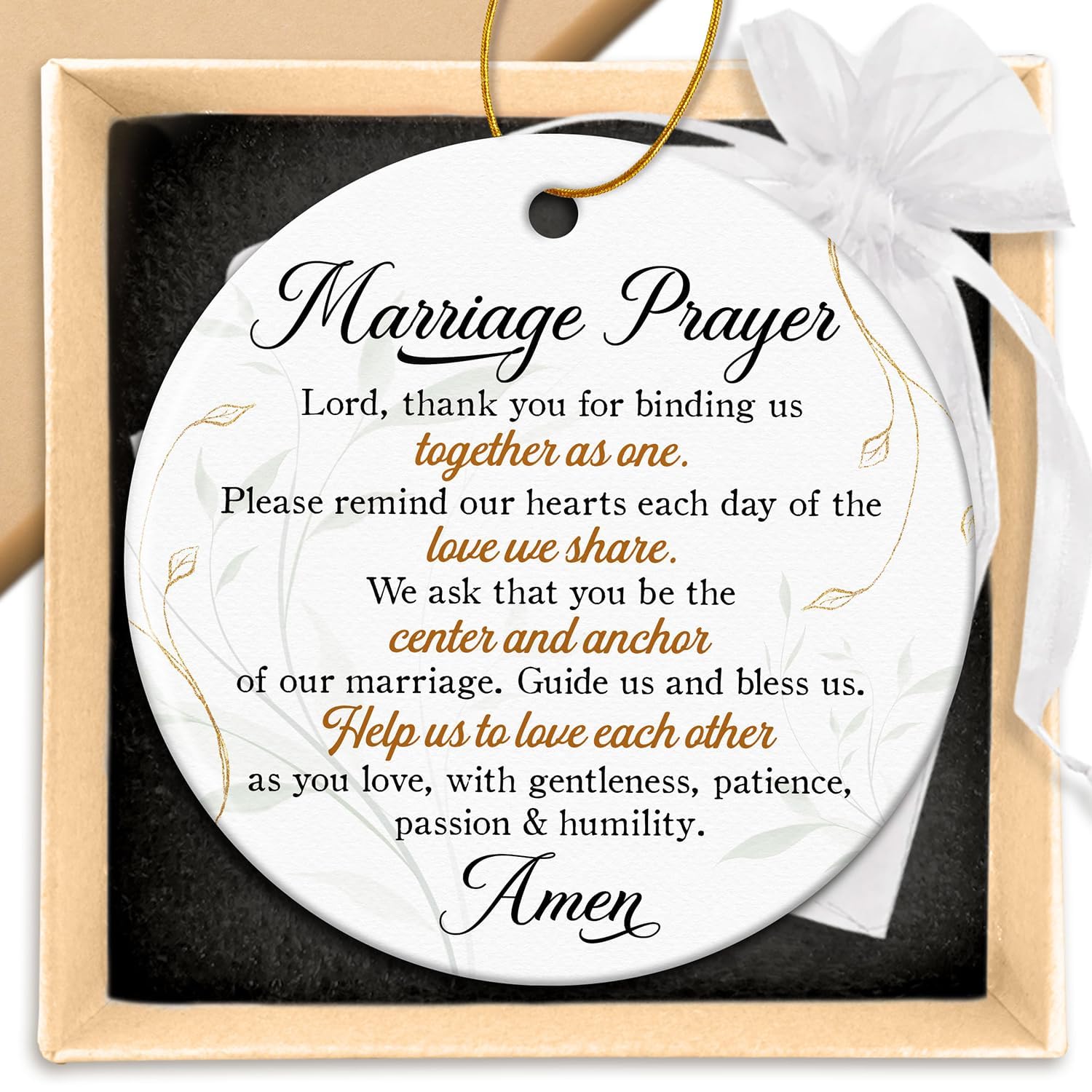 ZAGKOO Christian Christmas Wedding Gifts for Couple 2025 - Marriage Prayer Religious Wedding Gift for Newlyweds, Married Couples
