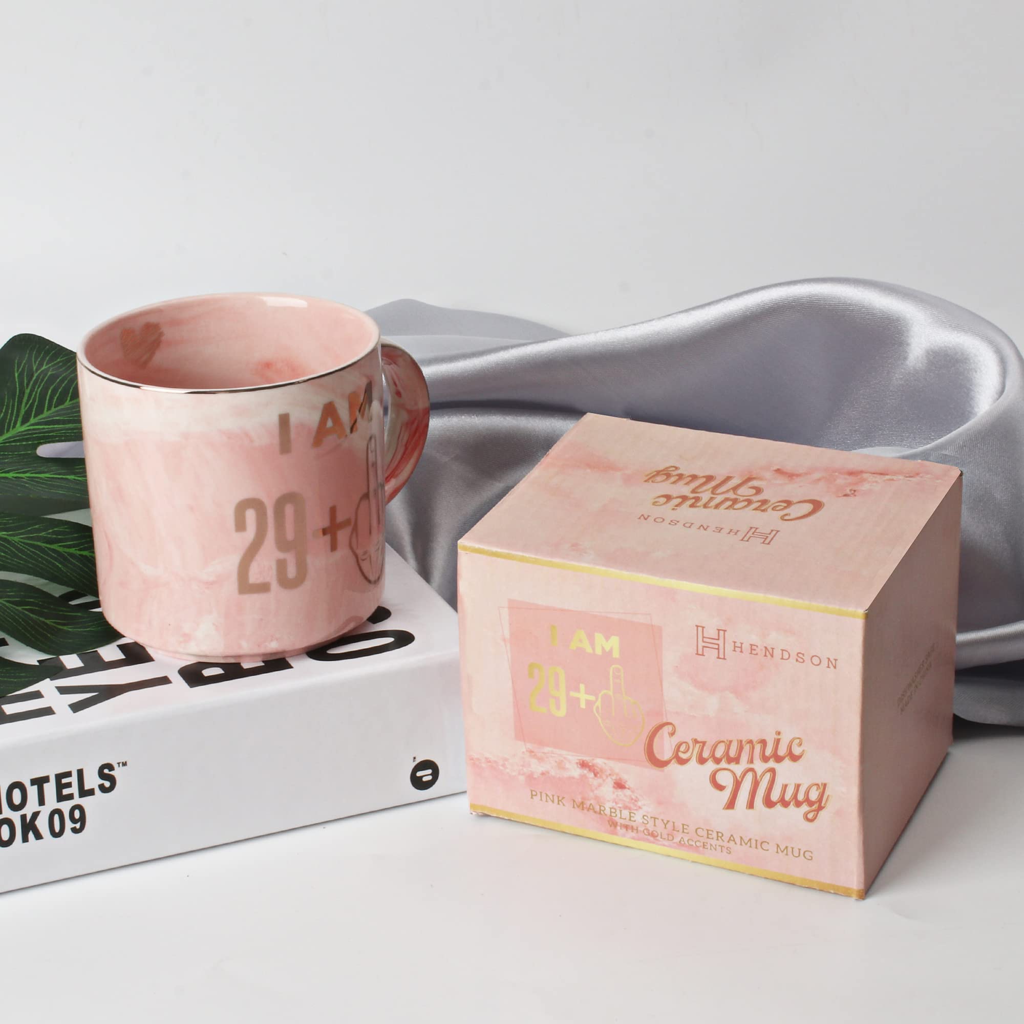 30th Birthday Gifts for Women - Funny Turning 30 Year Old Birthday Gift Ideas for Wife  Mom  Daughter  Sister  Aunt  Best Friends  BFF  Coworkers - Fabulous Pink Marble Mug  Ceramic 11.5oz Coffee Cup