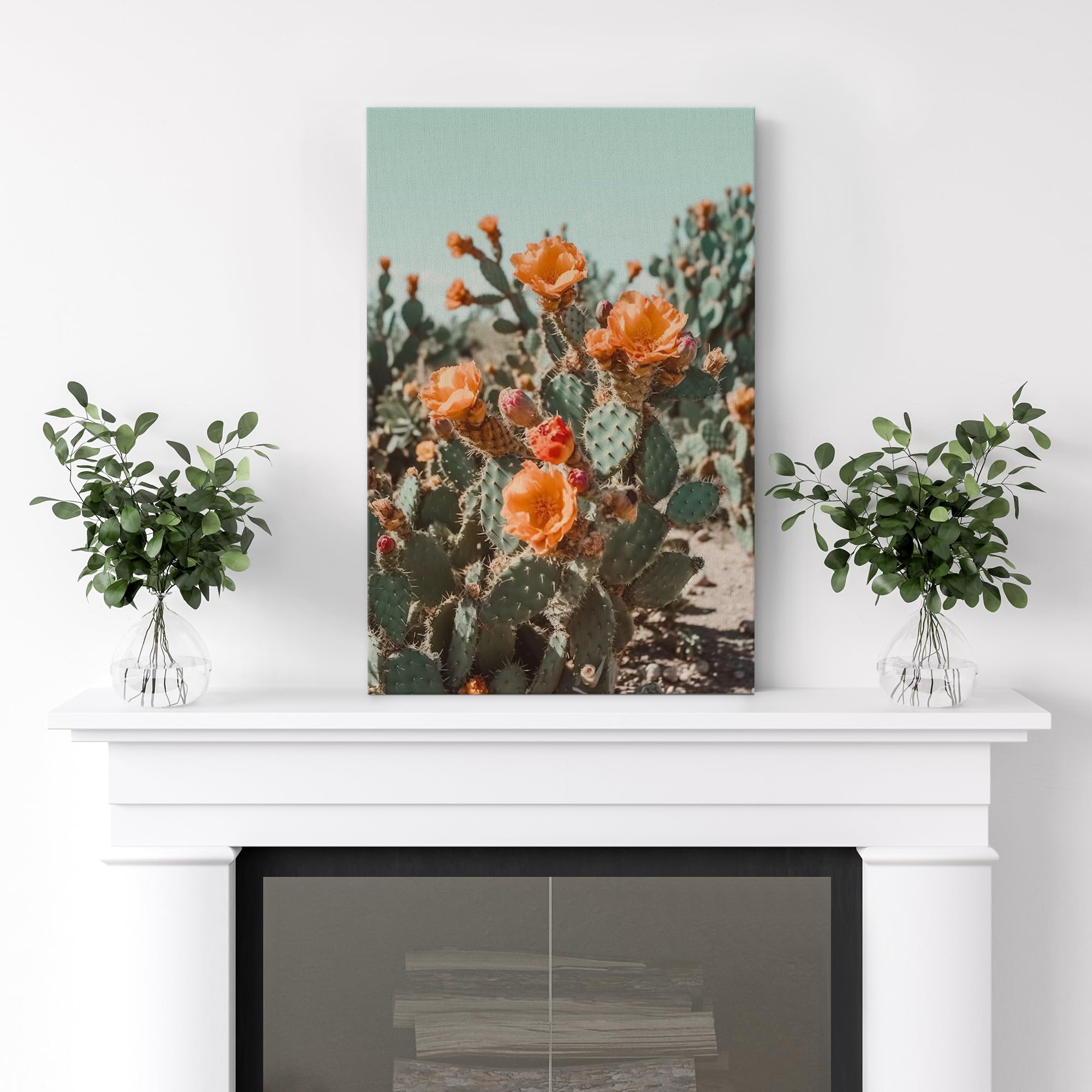 Wall26 Canvas Print Wall Art Blooming Saguaro Cactus Nature Wilderness Photography Realism Floral Botanical Southwest Rustic Cou