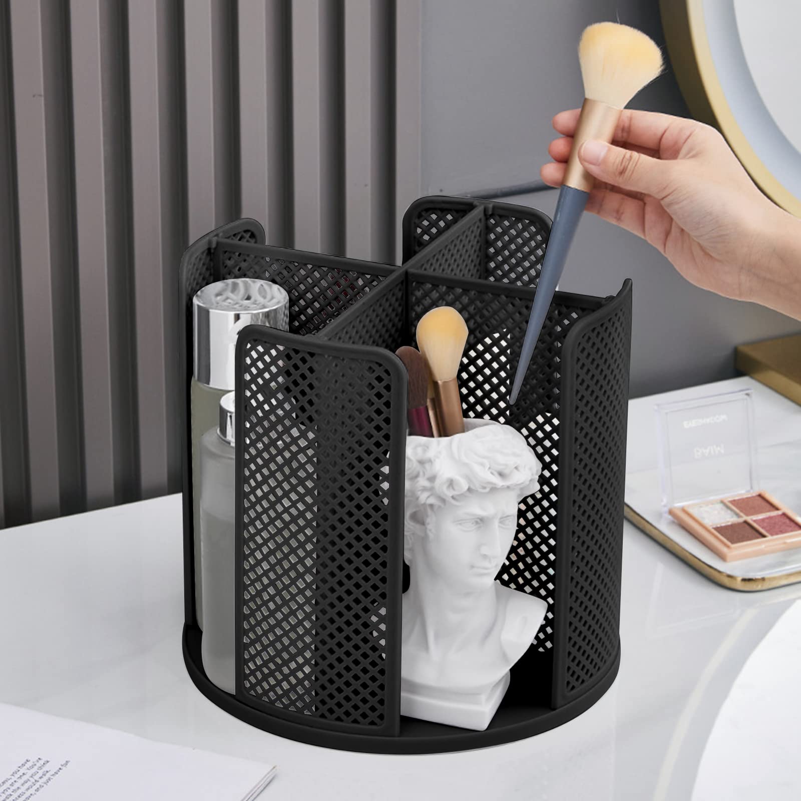 Honlibey Cup And Lid Organizer Cup Dispenser Coffee Cup Organizer Paper Cup Holder Rotating For Bathroom, Restaurant, Break Room