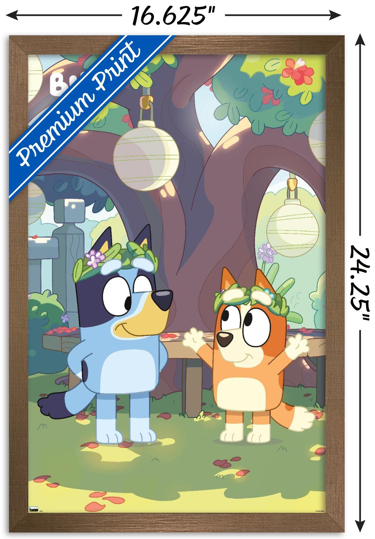 Trends International Bluey - Duo Wall Poster, 14.72'' X 22.37'', Bronze Framed Version