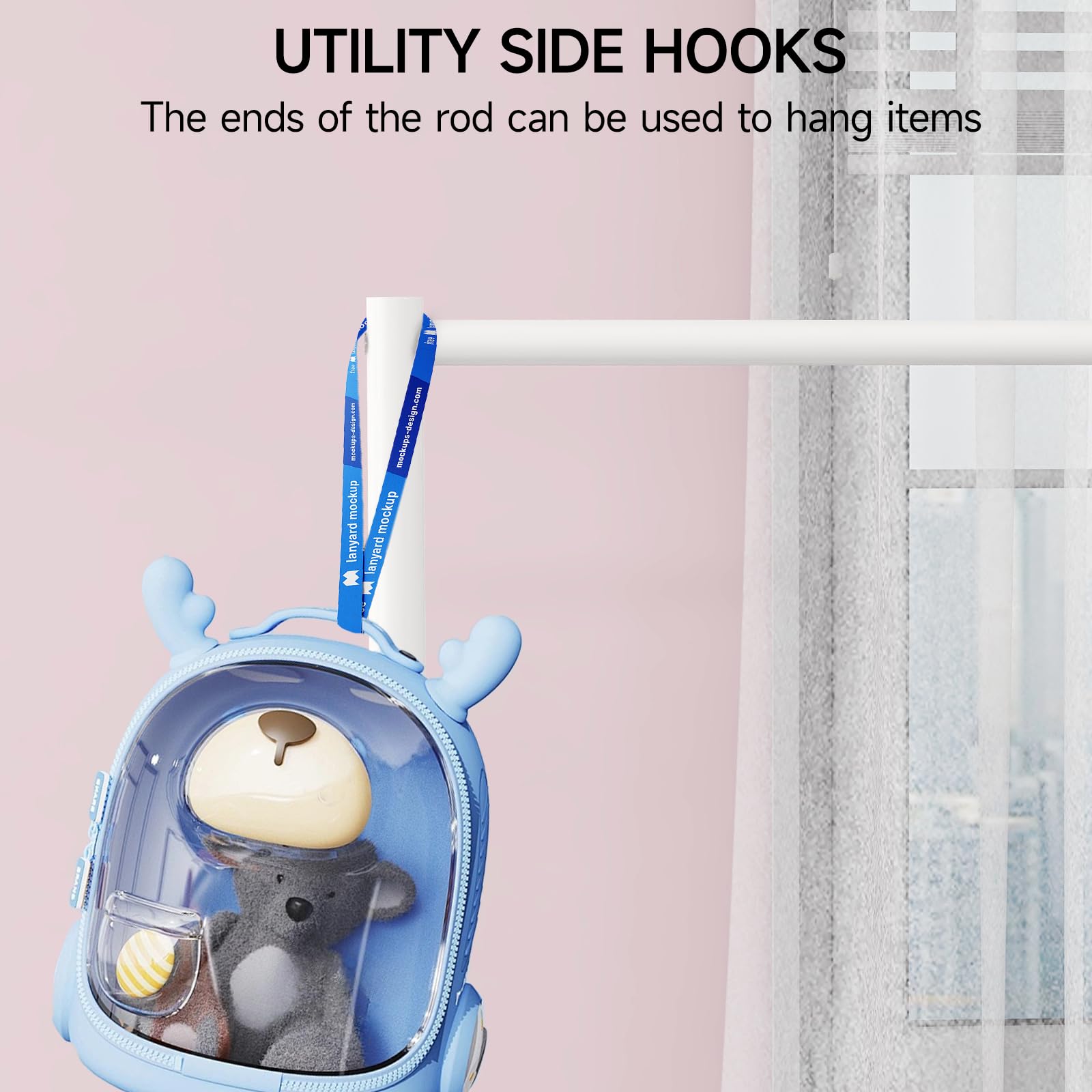 STWWO Kids Clothing Rack - Metal Dress Up Storage Organizer with Shelf, White