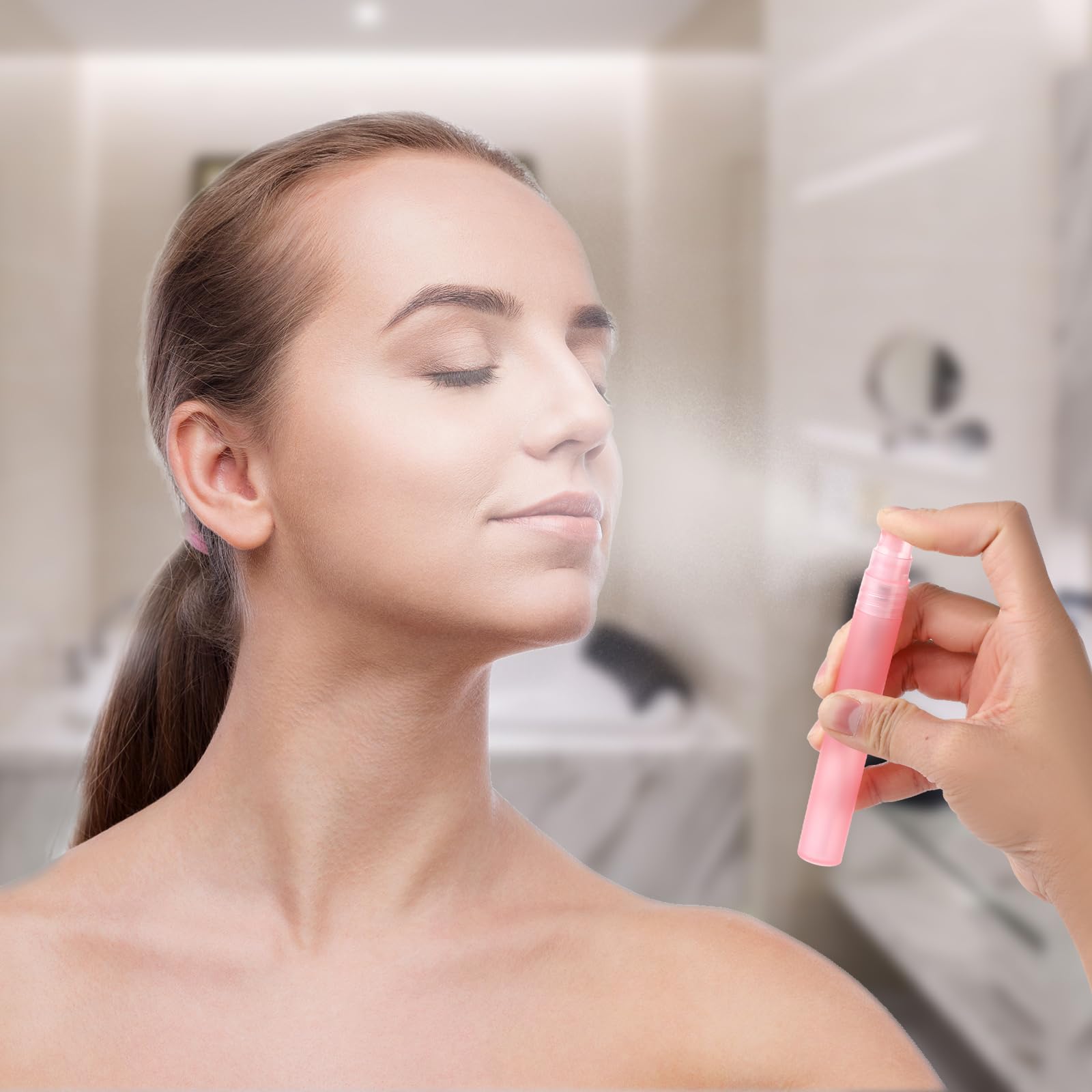 Amaxiu Refillable Perfume Atomizer Bottle For Travel, Mini Portable Spray Bottles 10Ml/5Ml Small Empty Sample Container Plastic