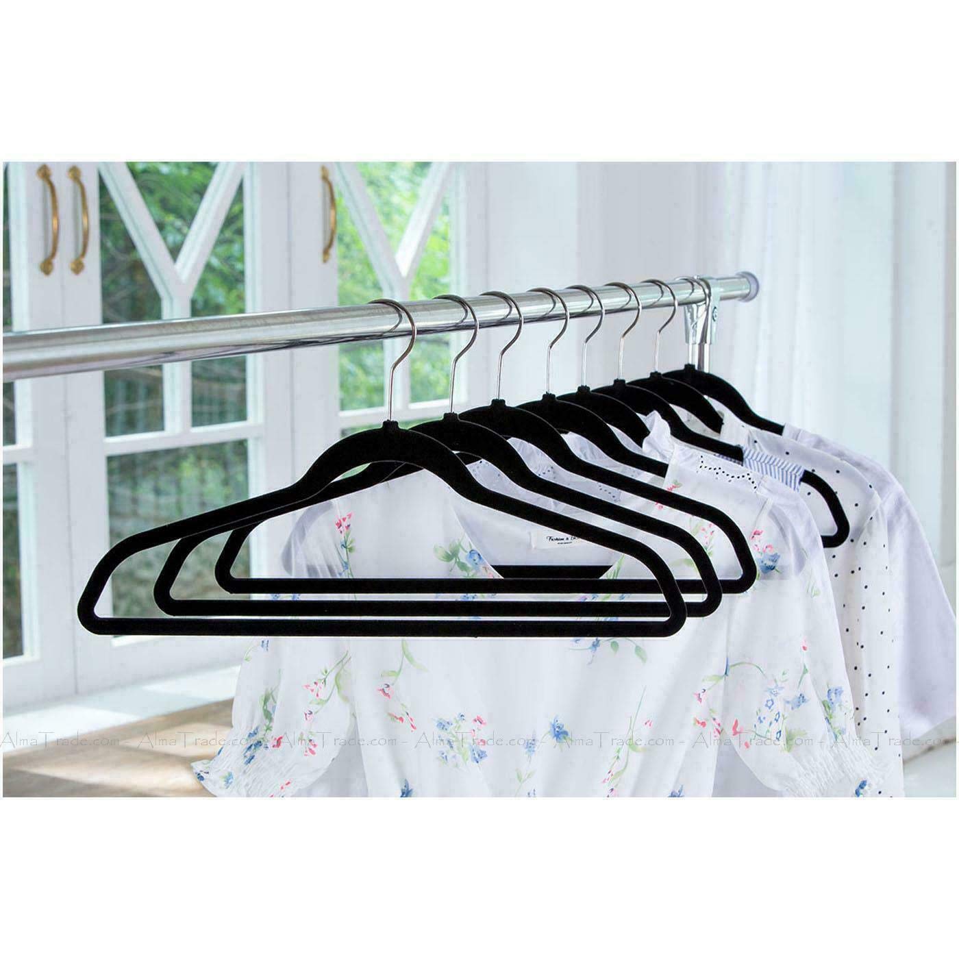 Standby Flocked Hangers Non Slip Flocked Set Of 50