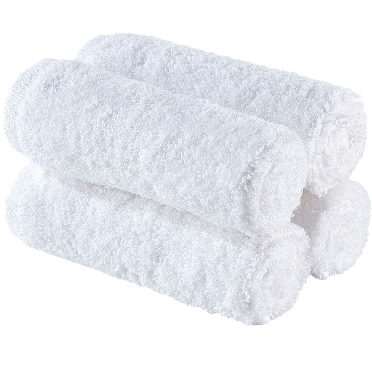 Hammam Linen Washcloth Linen Set Premium Original Turkish Cotton  Hotel Quality for Maximum Softness & Absorbency Face Towels for Hand  Kitchen & Cleaning (White Washcloths Set)