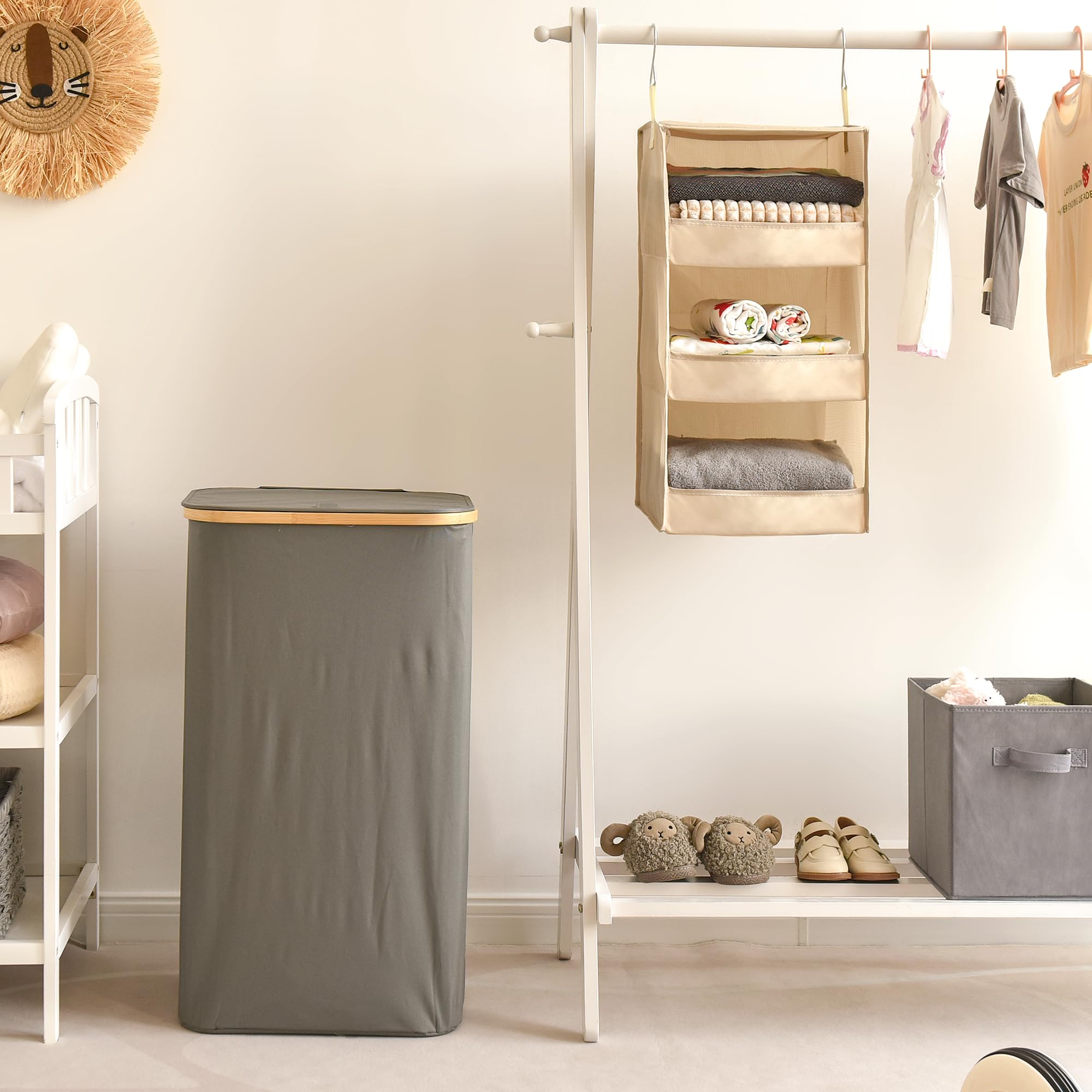 Granny Says 3-Shelf Hanging Closet Organizer, Closet Organizers And Storage, Closet Storage Hanging Shelves, Clothes Organizer F