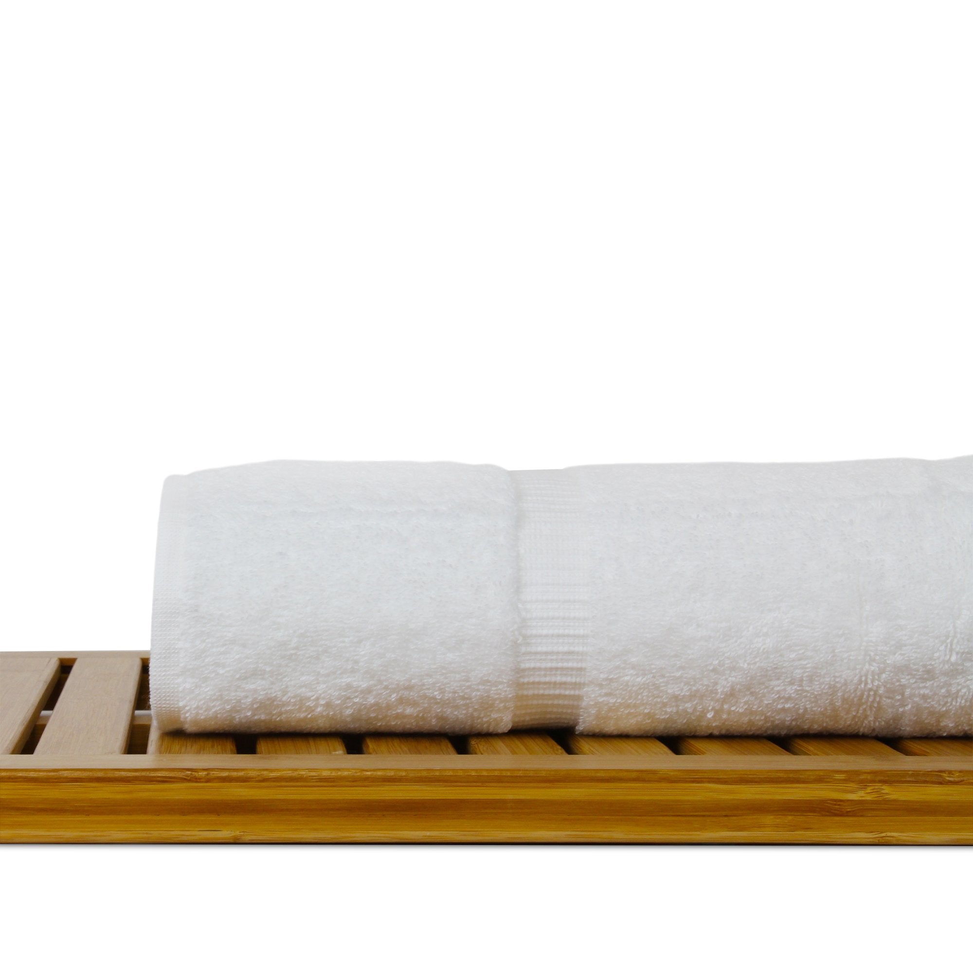 Luxury Hotel & Spa Collection Highly Absorbent  Quick Dry 100% Turkish Cotton 700 GSM  Eco Friendly Towel  for Bathroom Dobby Border Soft Bath Towel Set 27 X 54 (White  Bath Towels - Set of 2)