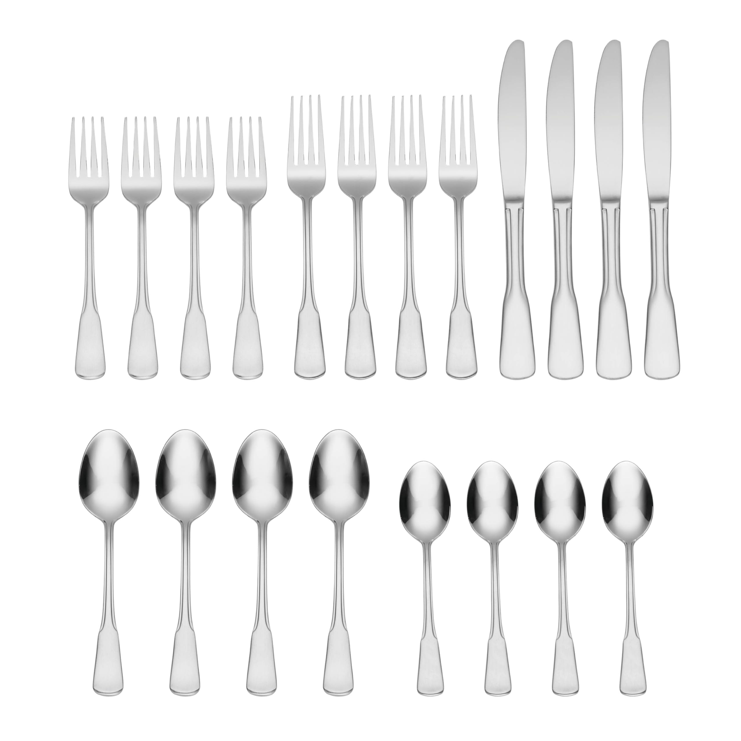 Oneida Colonial Boston 20-Piece Flatware Set, Service For 4, Silver