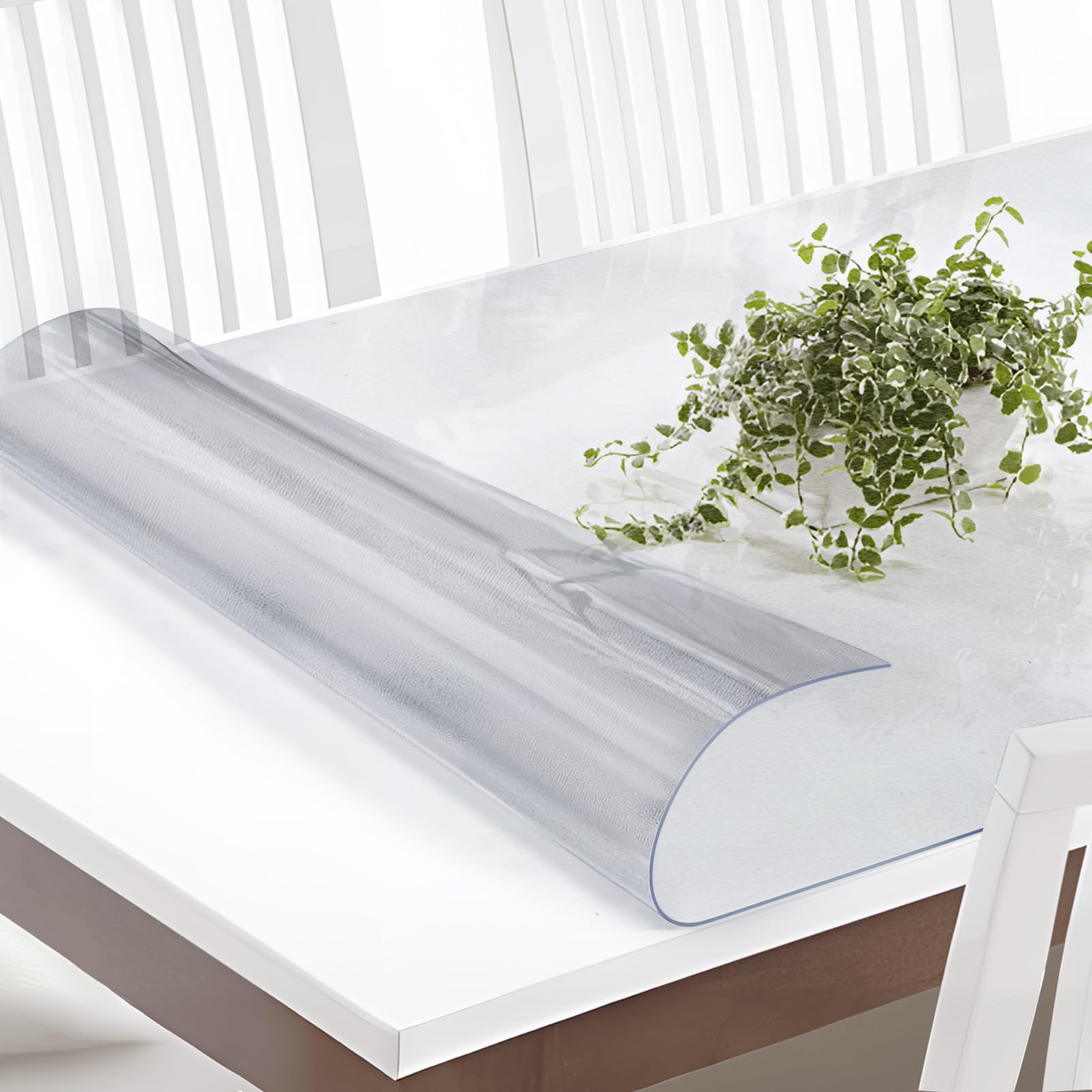 Vicwe Frosted Table Protector, 24 x 60 Inch, 1.5mm Thick Plastic Rectangle, PVC & Clear Options for Dining & Desk