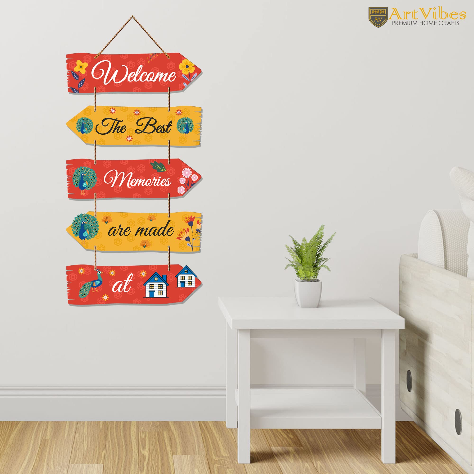 Artvibes Home Quotes Decorative Art MDF Wooden Wall Hanger for Living Room | Bedroom | Gifts | Decorative Hangings for Home Dcor