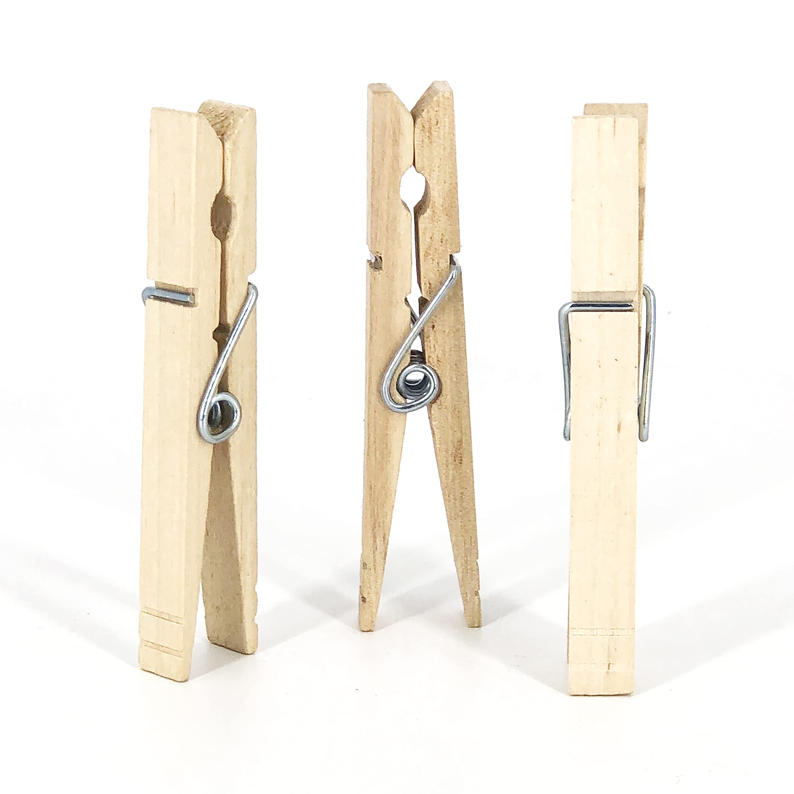 Clorox Wood Clothespins with Spring - Value Pack of 50 Clips  Rust Resistant with Heavy-Duty Coil for Line Drying Laundry  Chip Bags  and Crafts