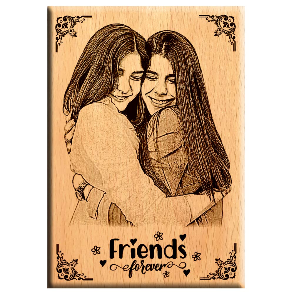 Amazing Gifts Rectangular Unique Friendship Day Gift  Personalize Engraved Wooden Plaque 6X4 Inches, Tabletop