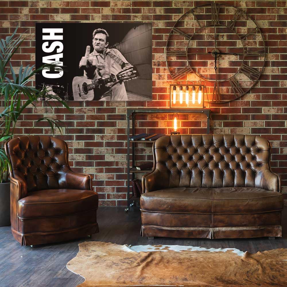 Scorpio Posters Johnny Cash Officially Licensed Poster - 36" x 24" - Plastic Material