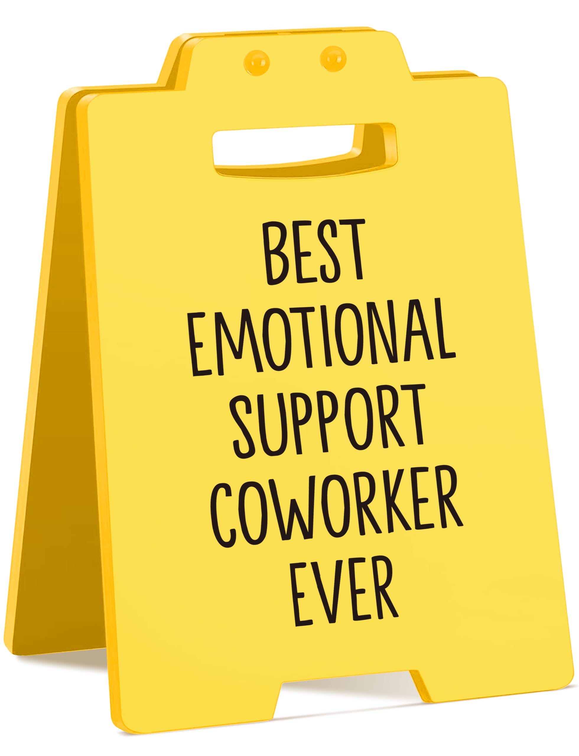 Best Emotional Support Coworker Ever Desk Sign-Funny Gifts for Coworkers, Friends, or Team Members| Cute Office Decor | Co Worke