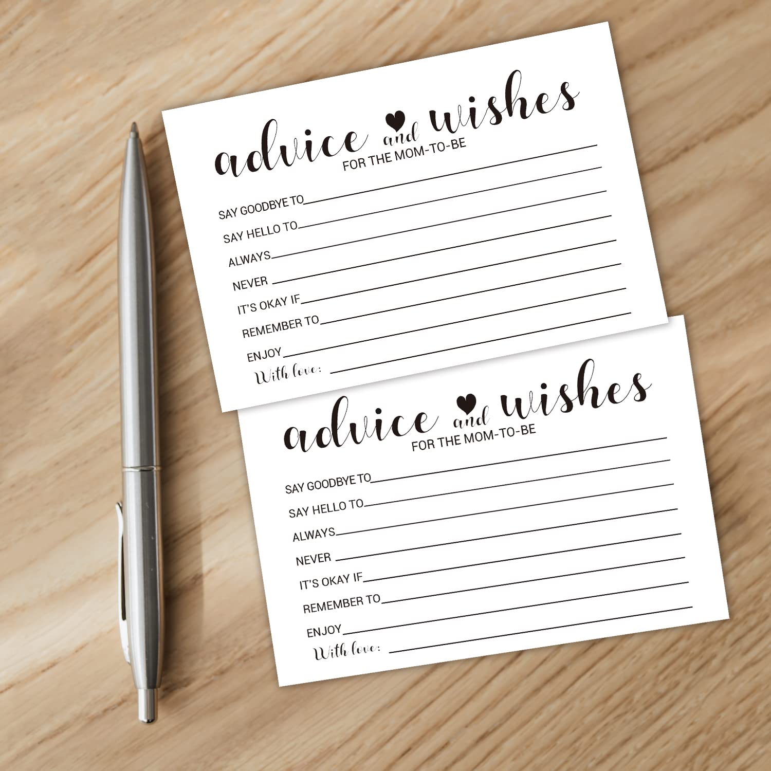 Krucvojo Advice And Wishes Cards-Set Of 50 Wedding Advice Cards For The Happy Couple, The New Mr And Mrs, Bride And Groom, Newly