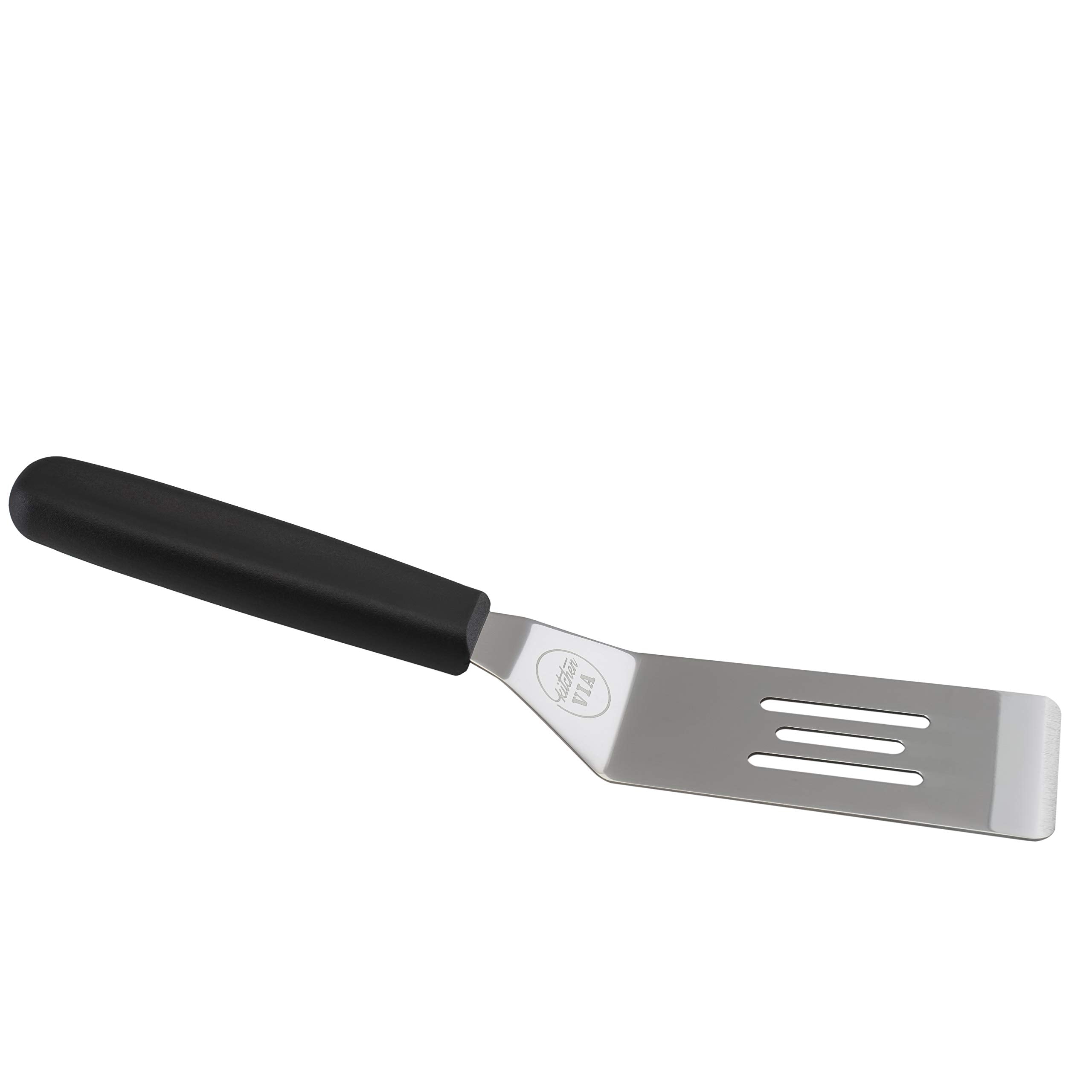 Kitchenvia Black Handle Cookie Spatula - Small, Non-Stick, And Heat-Resistant Handle For Perfect Pastries, Pancakes, And Pizza