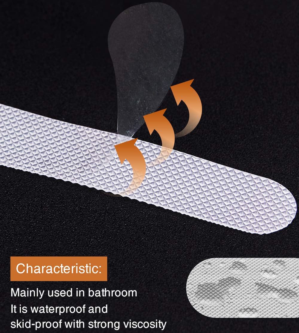 Secopad 36Pcs Non Slip Bathtub Stickers, Shower Floor Non Slip Grip Stickers With Premium Scraper