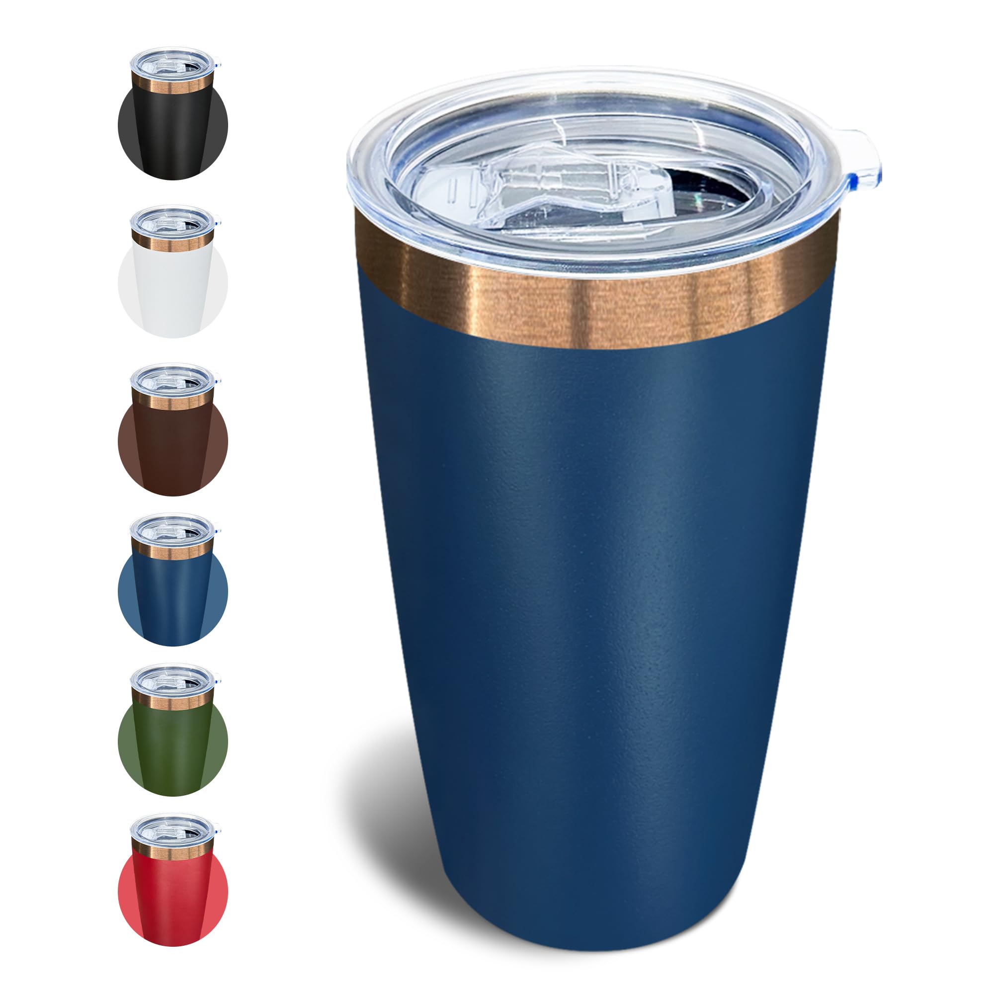 STELOXIA 10 oz Coffee Tumbler Travel Coffee Mug,Navy,1 Pack