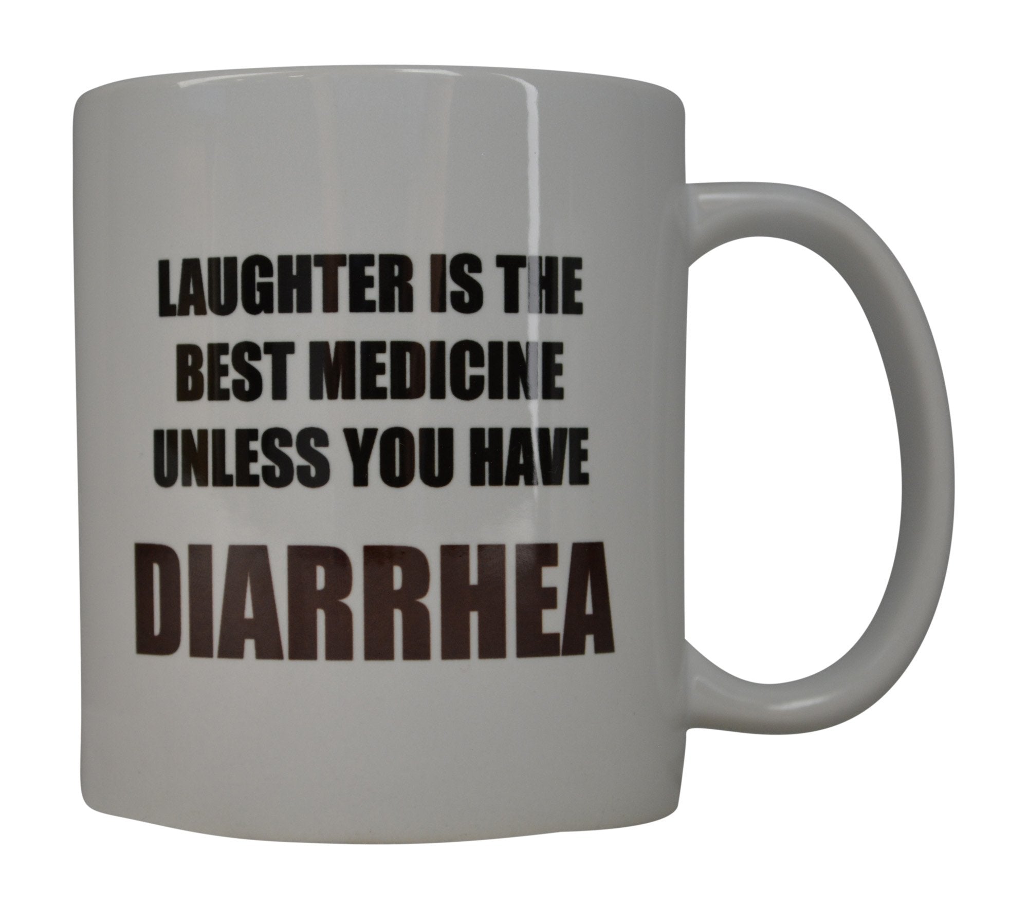 Rogue River Tactical Funny Coffee Mug - Ceramic, 1 Count, White - "Laughter IS Best Medicine" Gift for Nurses, Doctors, and Techs
