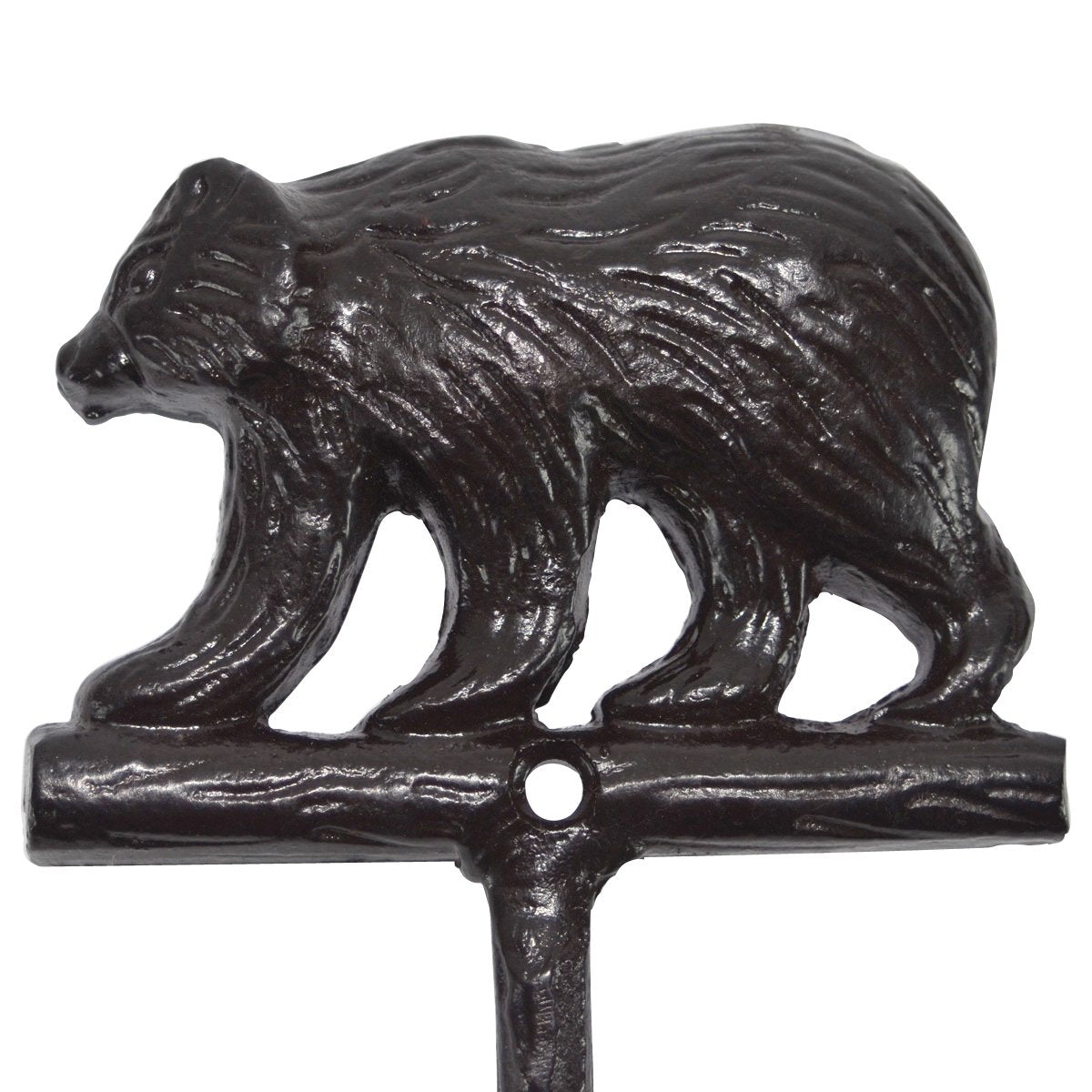 Tg,Llc Treasure Gurus Black Cast Iron Grizzly Bear Bath Towel Bar Holder Rack Rustic Cabin/Lodge Decor