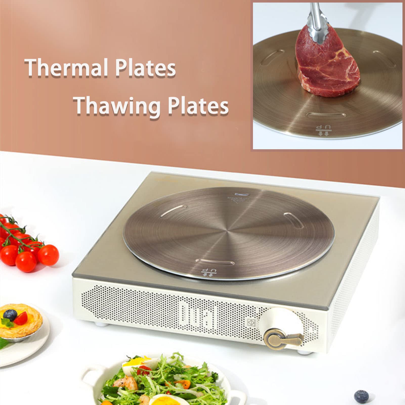 Jienaqin 11Inch Induction Cooktop Mat, Induction Converter Heat Diffuser Simmer Ring Plate,Stainless Steel Heat Diffuser Inducti