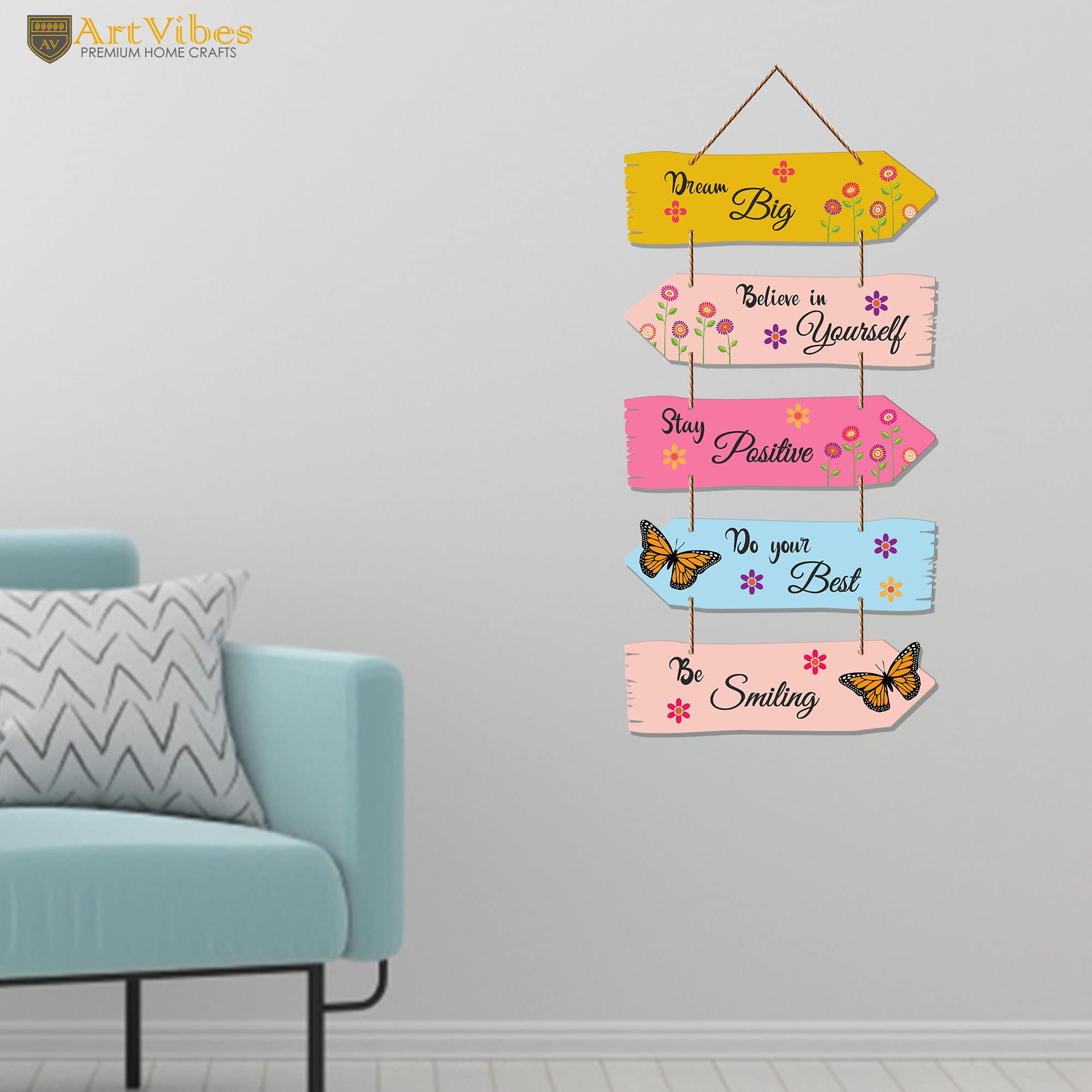Artvibes Motivational Quote Decorative Wall Art MDF Wooden Wall Hanger for Living room | Bedroom | Gift | Wall Hanging for Home
