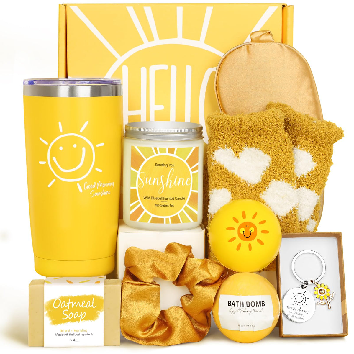 Gift Baskets For Women, 10Pcs Unique Birthday Gifts For Women, Best Friend Birthday Gifts, Get Well Soon Gift Basket Sending Sun